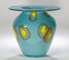 Eric Lindgren Art Deco Graal Glass Vase, 1997