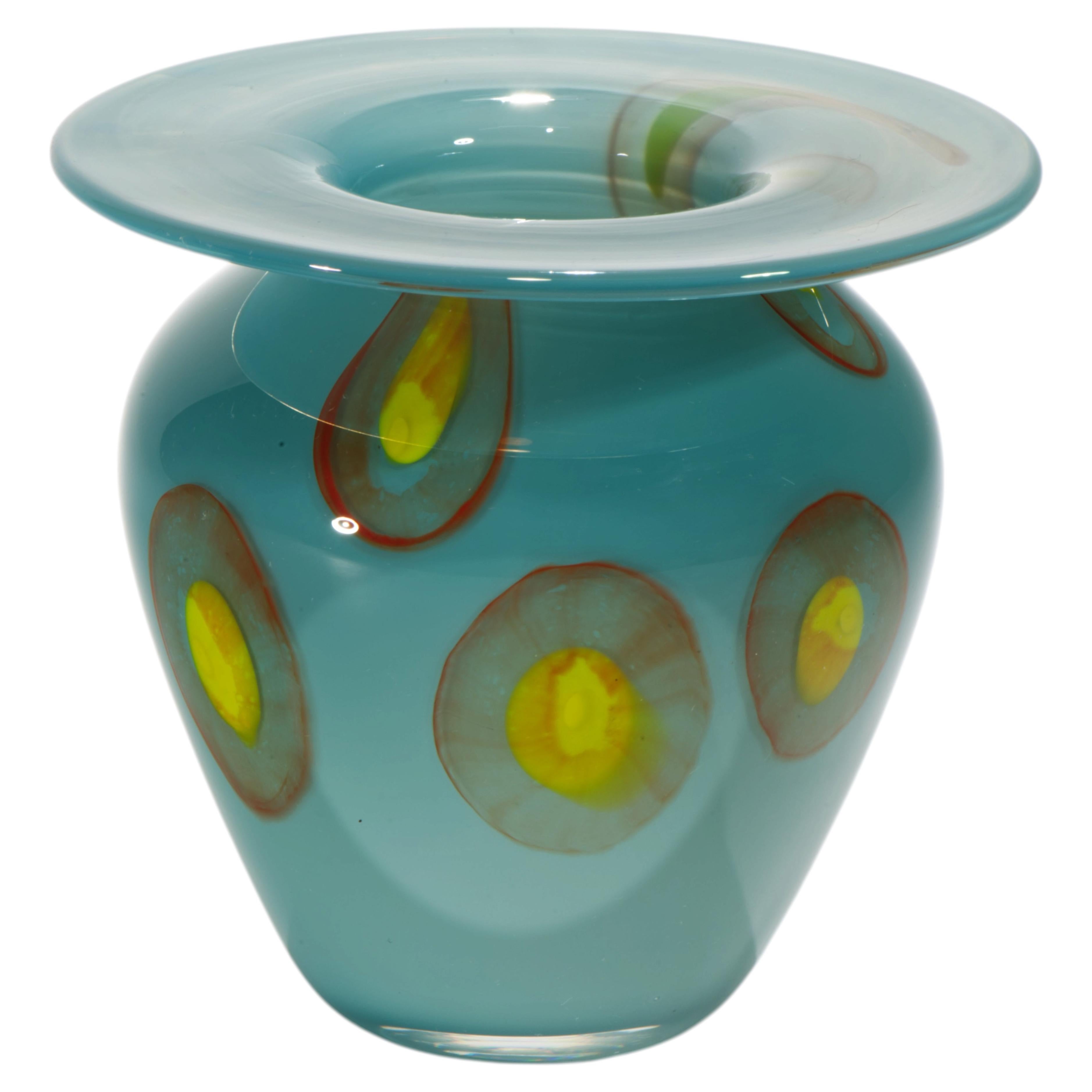 Eric Lindgren Art Deco Graal Glass Vase, 1997