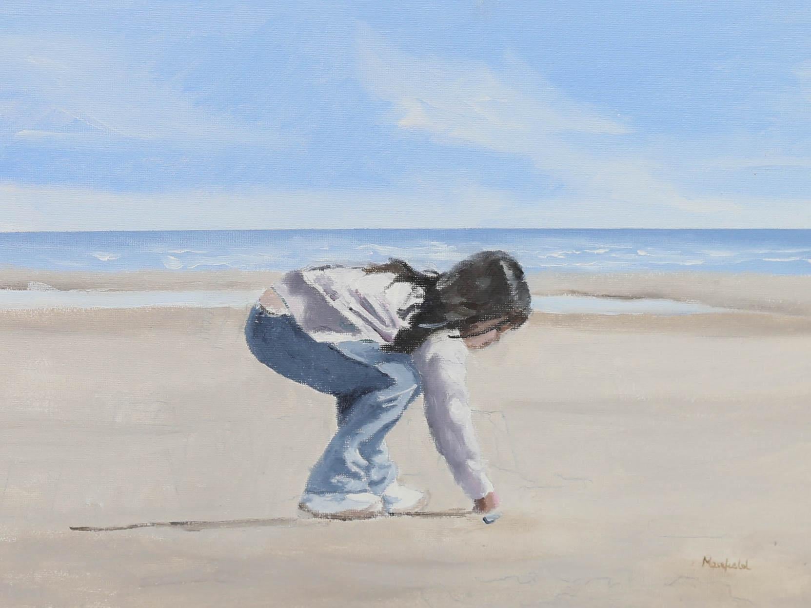 Eric Masefield - Contemporary Oil, Beach Treasure For Sale 1