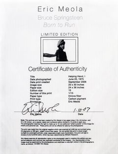 Helping Hand, I (Bruce Springsteen), rara impresión firmada