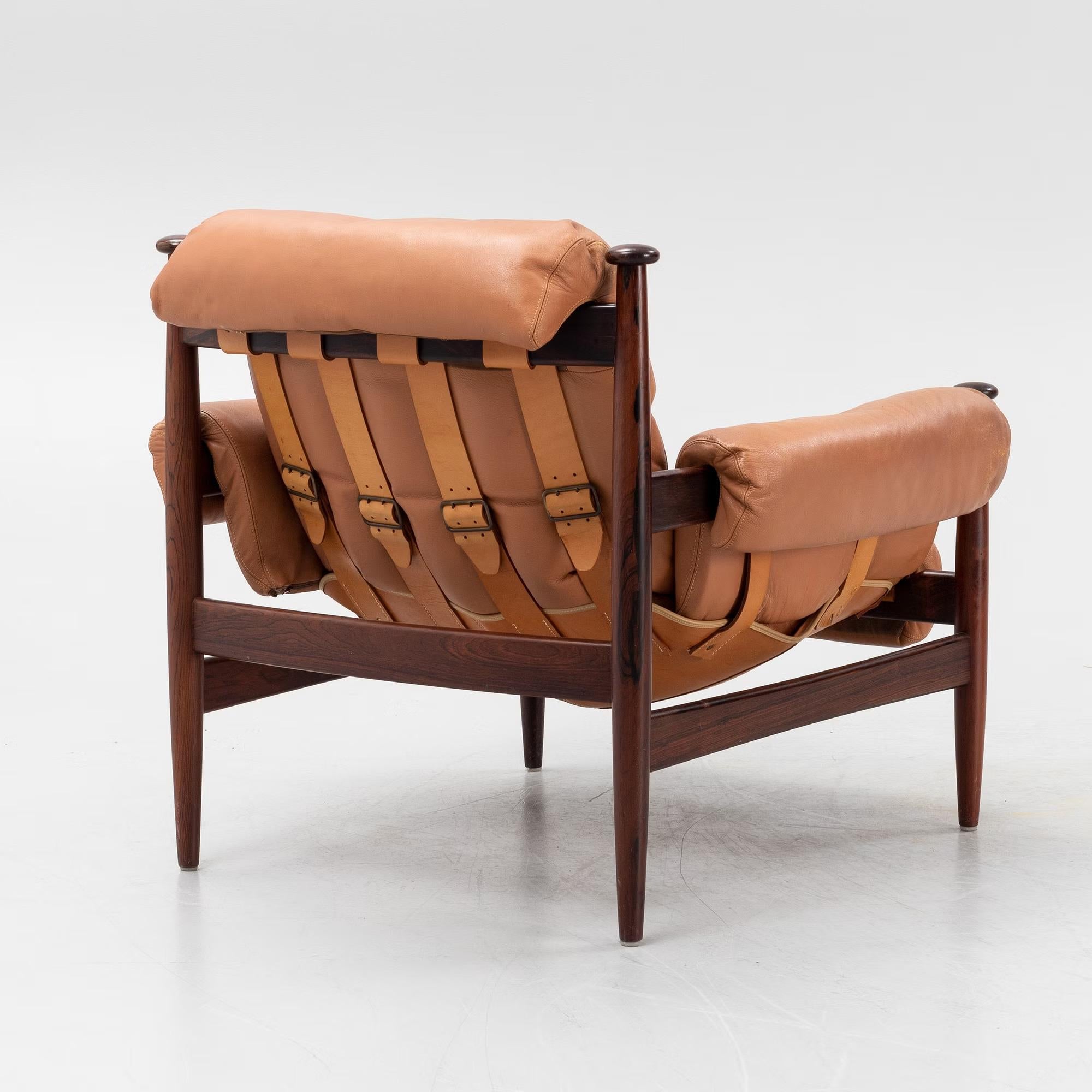 Eric Merthen Amiral Armchair Rosewood Ire Möbler, Sweden 1960 In Fair Condition For Sale In Paris, FR