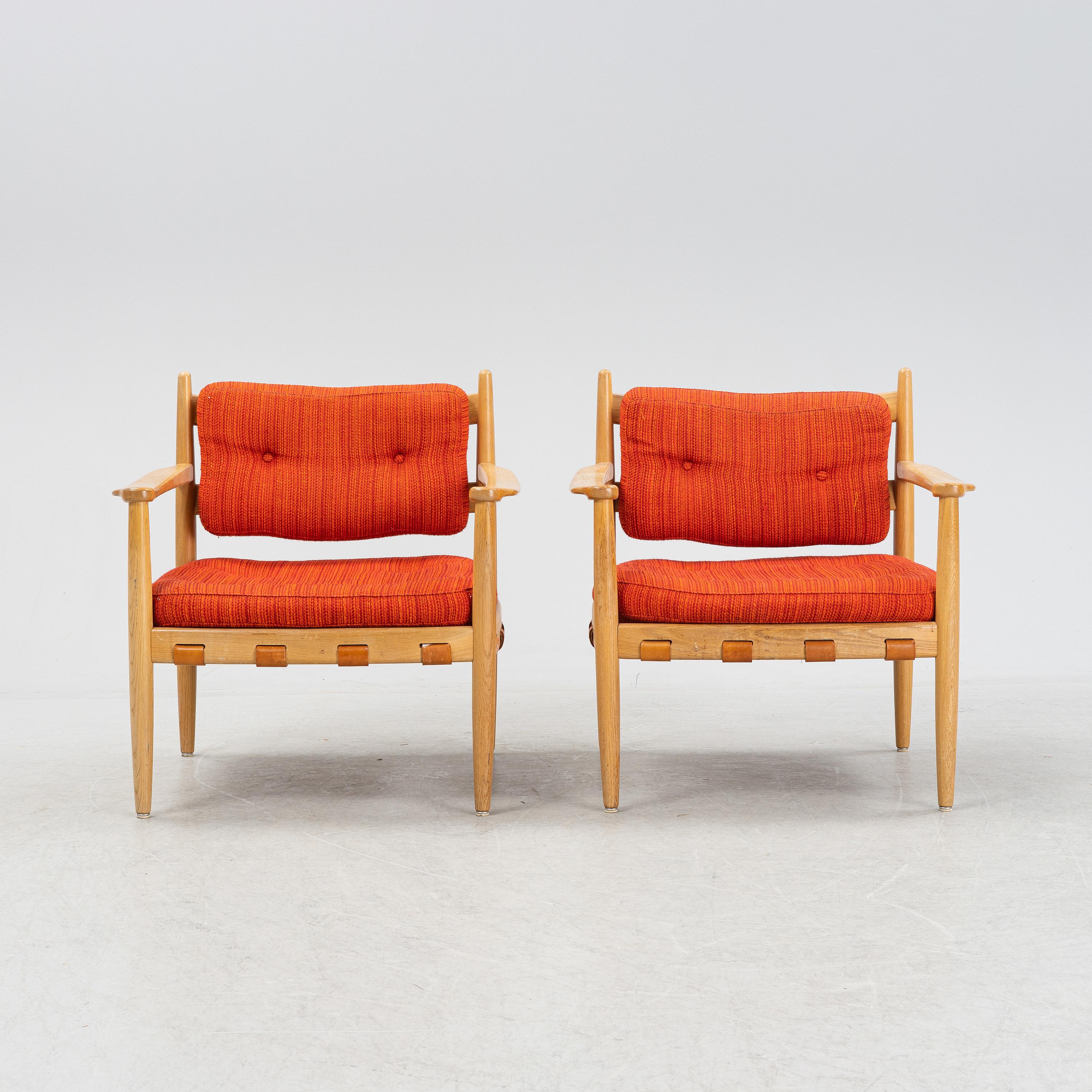 20th Century Eric Merthen, Pair of Oak Cadett Easy Chairs, Sweeden, 1960s For Sale