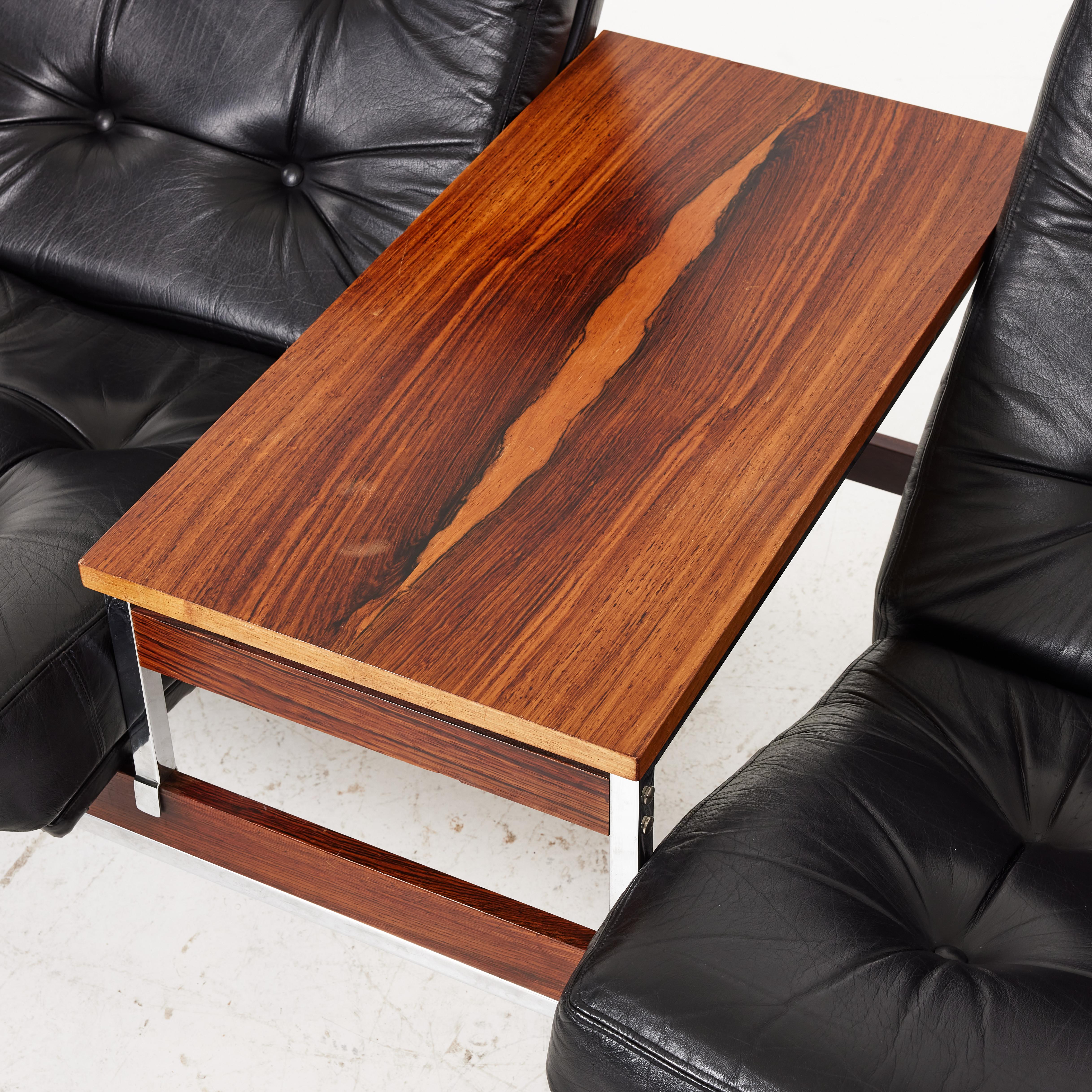 20ième siècle ERIC MERTHEN Canapé Kronfotöljen AB Fauteuil Dahléns Industrie Danemark 1960 en vente