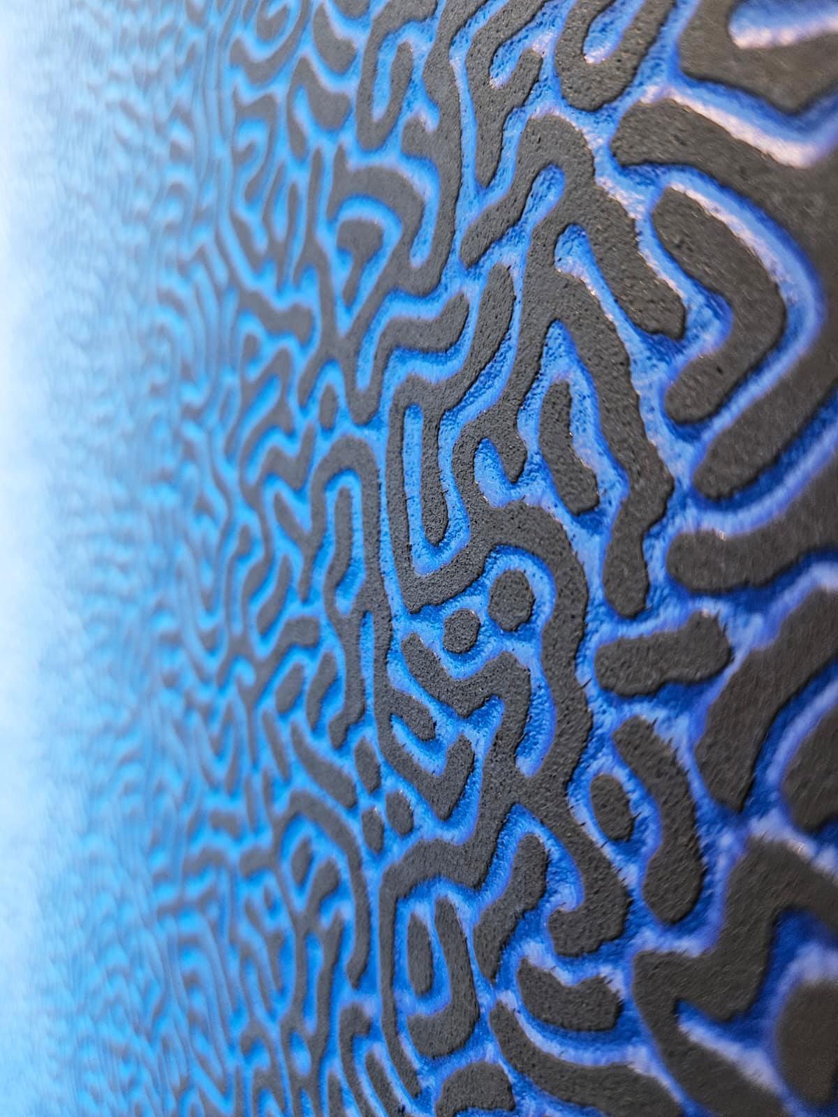 Turing Tondo - Blue Abstract Painting by Eric Moore