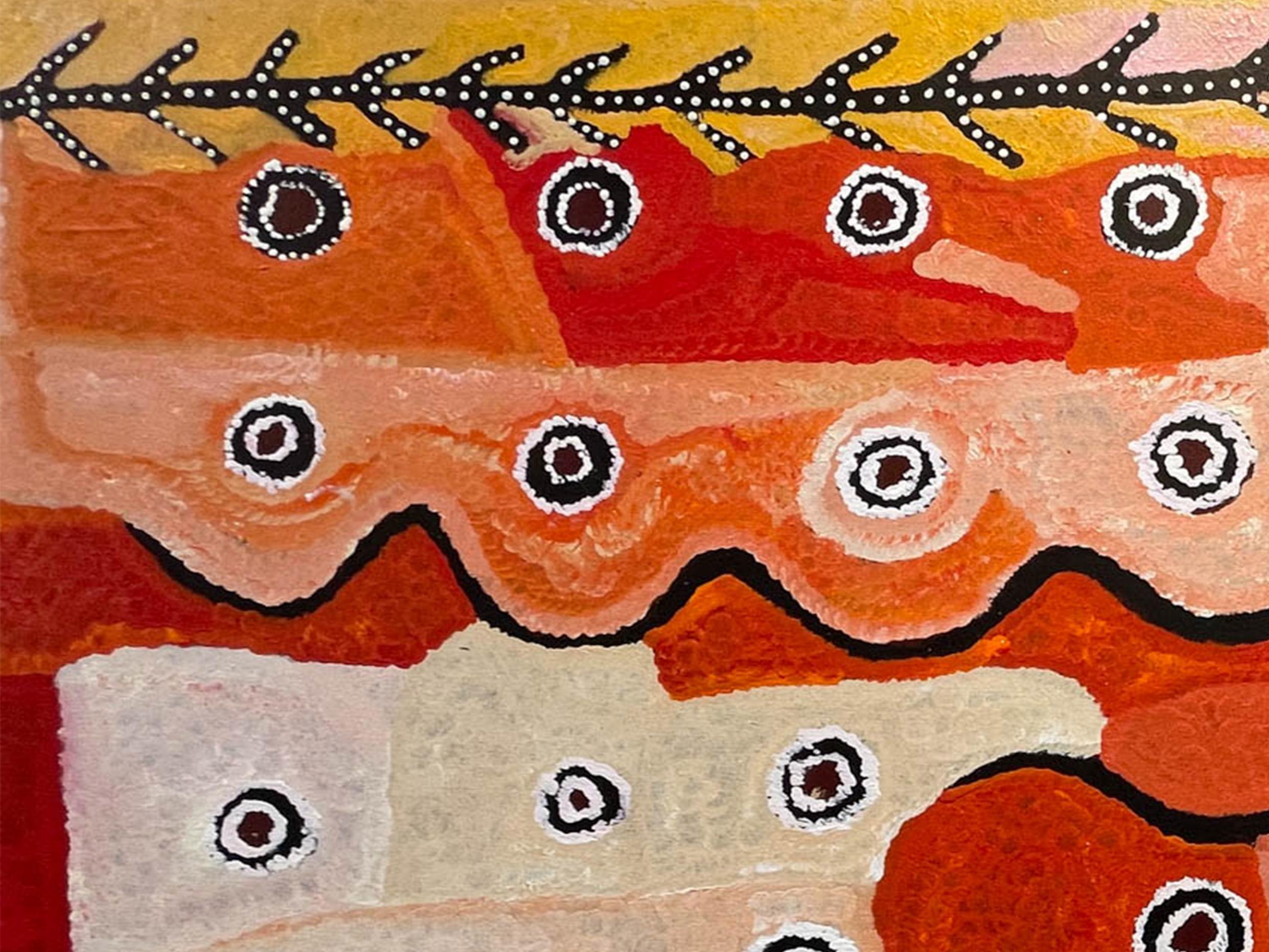 Ngura (País) - Painting Abstracto de Eric (Mungi) Barney Kumanara