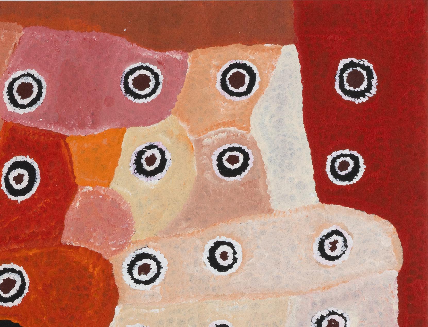 Eric Barney Kumanara è cresciuto nella comunità di Indulkana, dove continua a vivere e lavorare. Lavorando con l'Iwantja Art Centre dal 2008, Barney è stato guidato e guidato nelle tecniche e nei protocolli di pittura dagli uomini più anziani