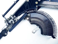 Gun de machine Remington-Trilogy III noir, machine à écrire vintage, sculpture murale