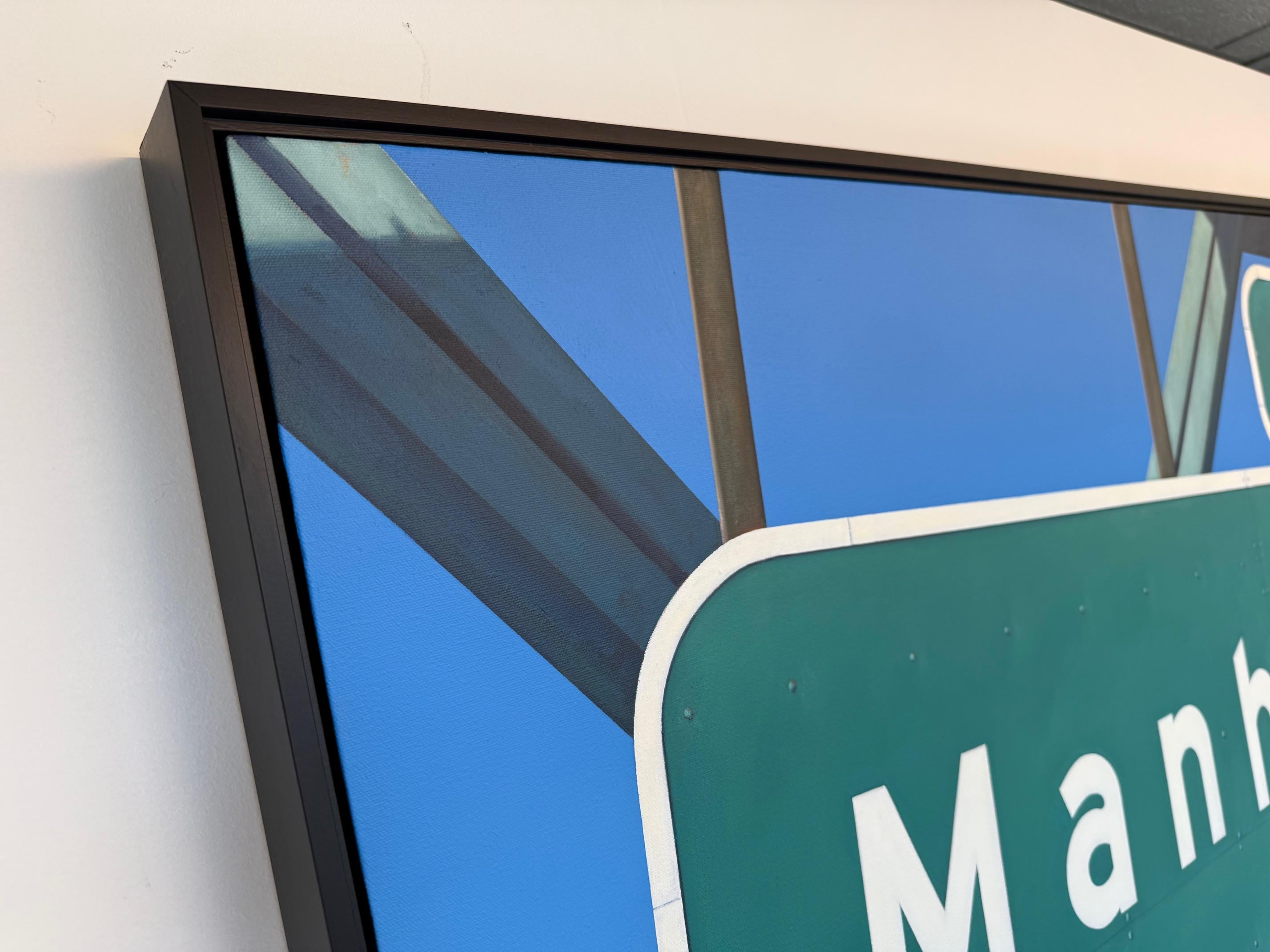 Manhattan Exit Only - Photorealist Painting by Eric Nash