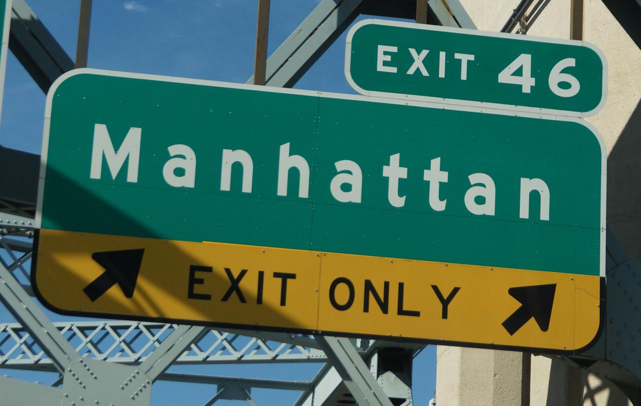 Eric Nash Landscape Painting - Manhattan Exit Only