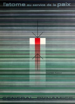 General Dynamics Original Vintage Poster - Nuclear Fusion by Erik Nitsche 1956