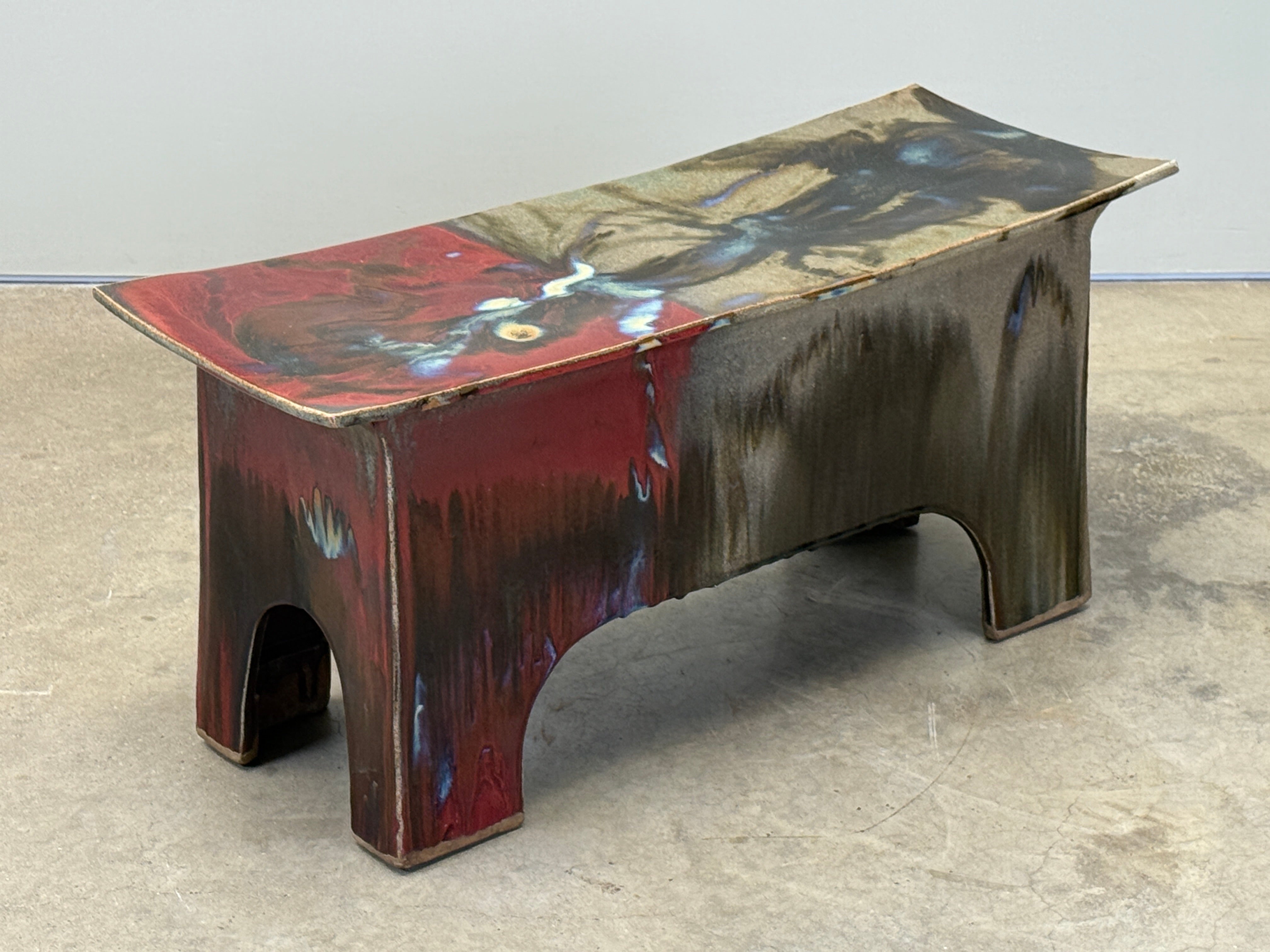 Eric O'Leary Ceramic Bench In Good Condition For Sale In Dallas, TX
