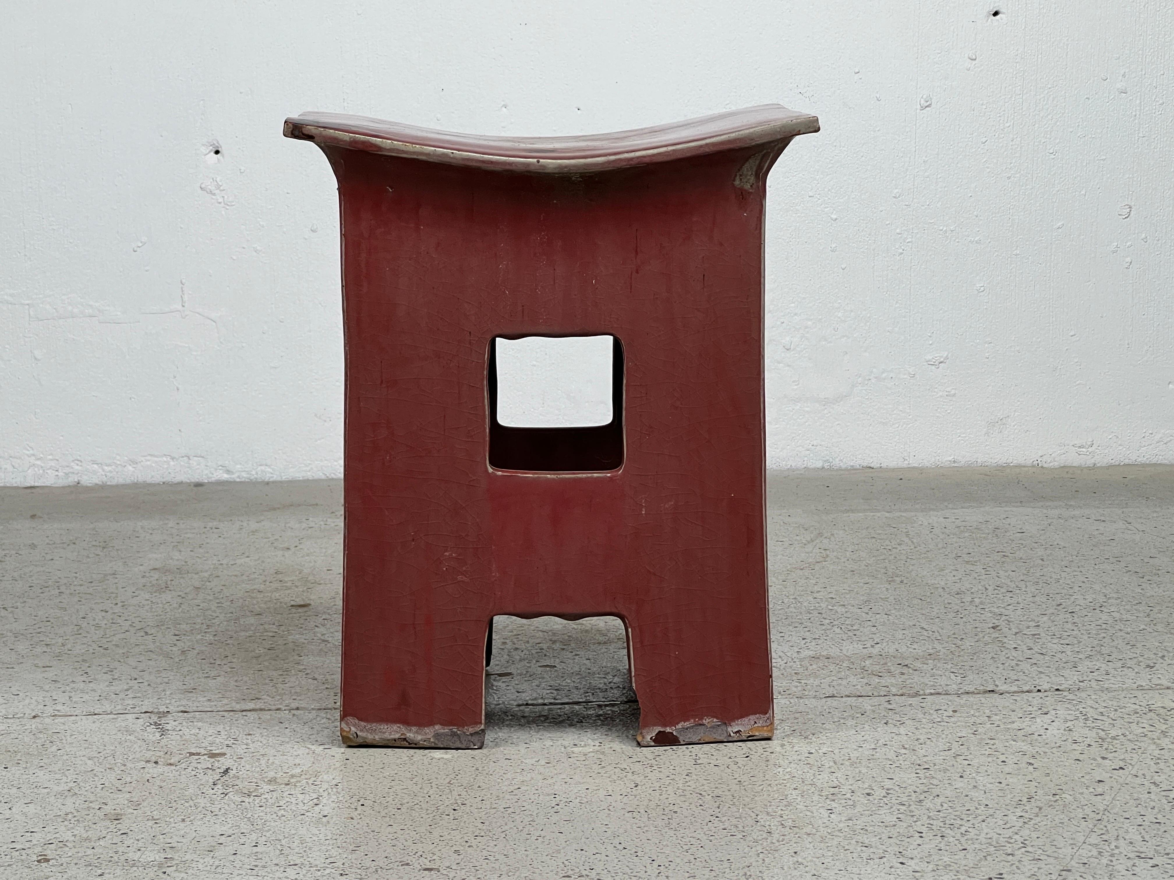 Eric O'Leary Ceramic Stool  In Good Condition For Sale In Dallas, TX