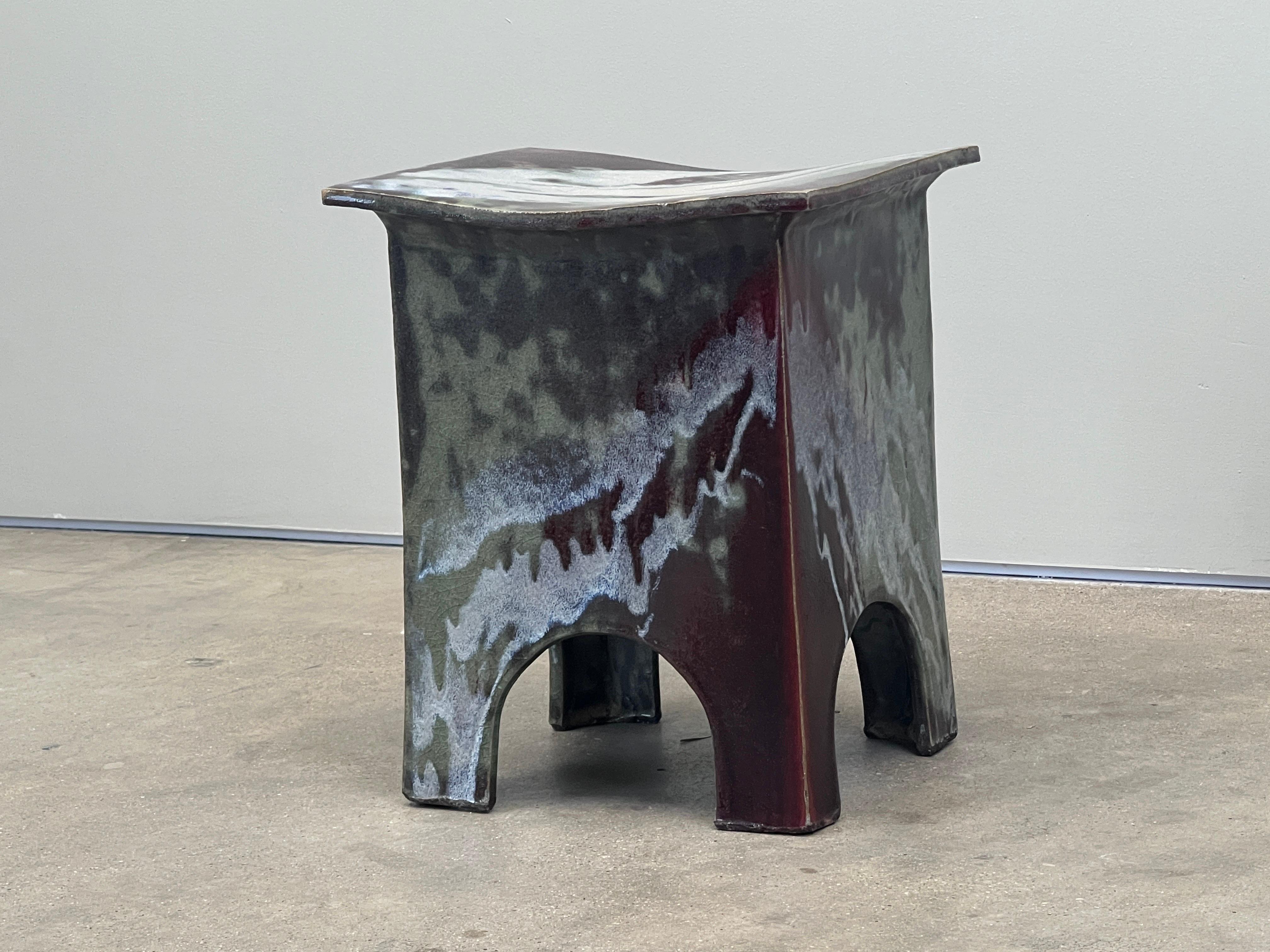 Tabouret en céramique Eric O'Leary Bon état - En vente à Dallas, TX
