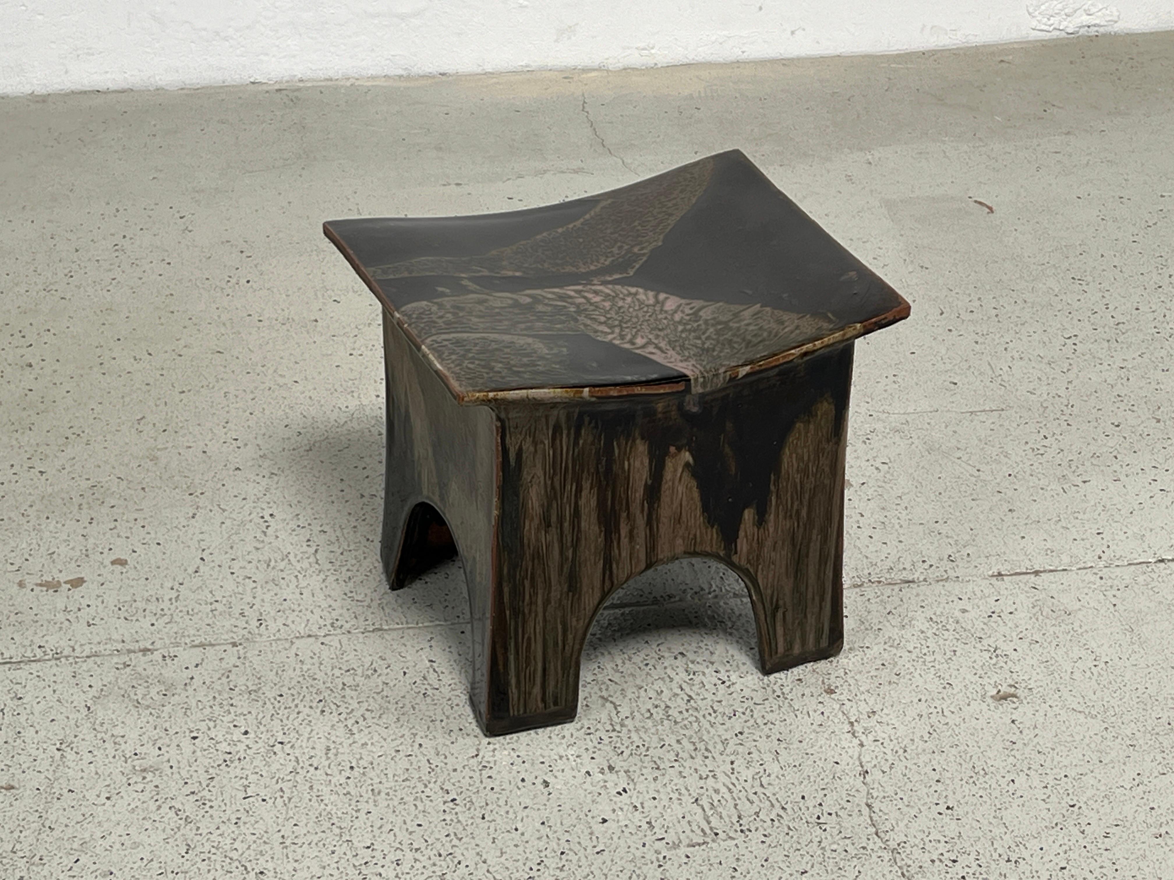 Eric O'Leary Ceramic Stool / Table In Good Condition For Sale In Dallas, TX