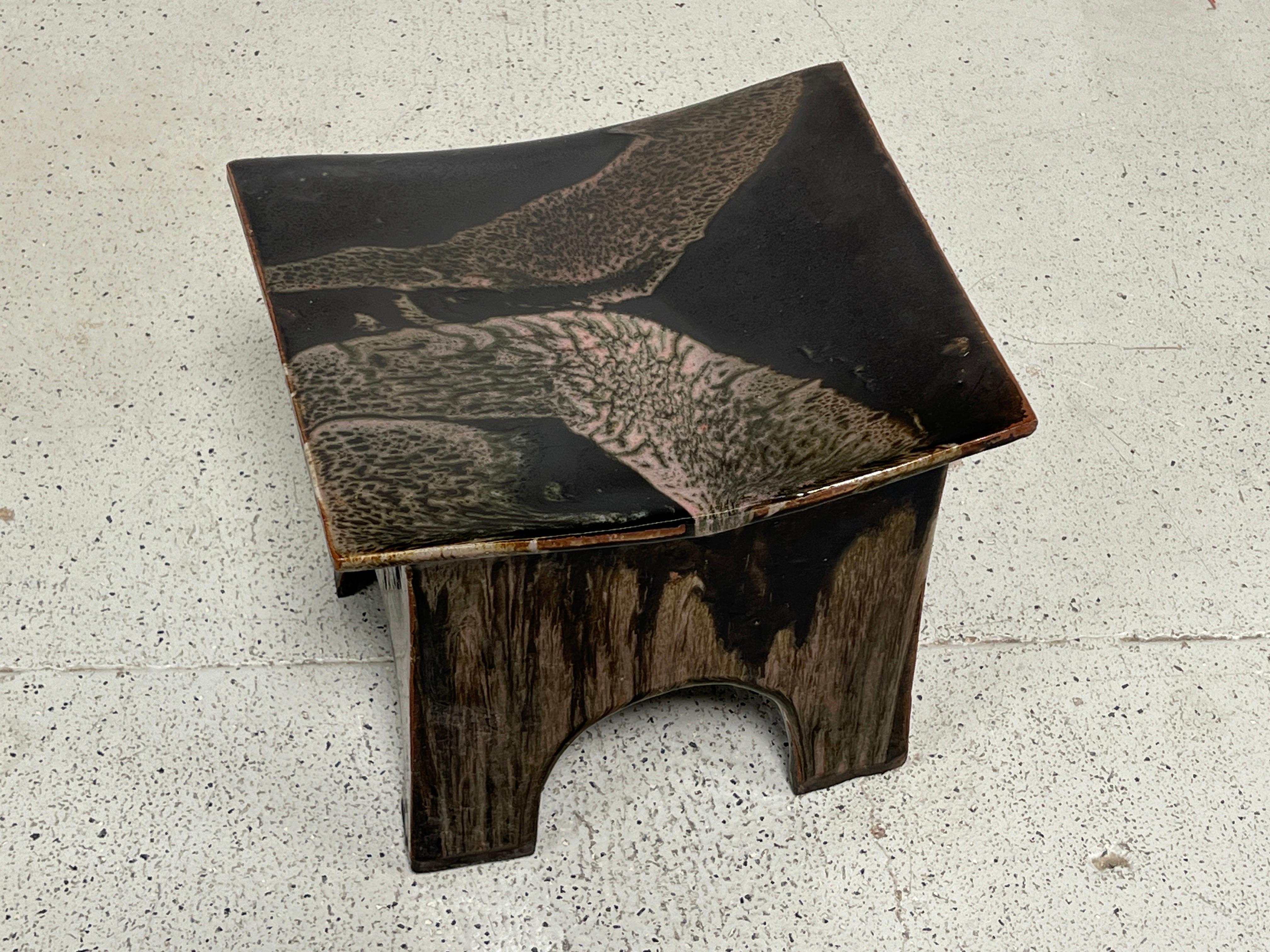 Late 20th Century Eric O'Leary Ceramic Stool / Table For Sale