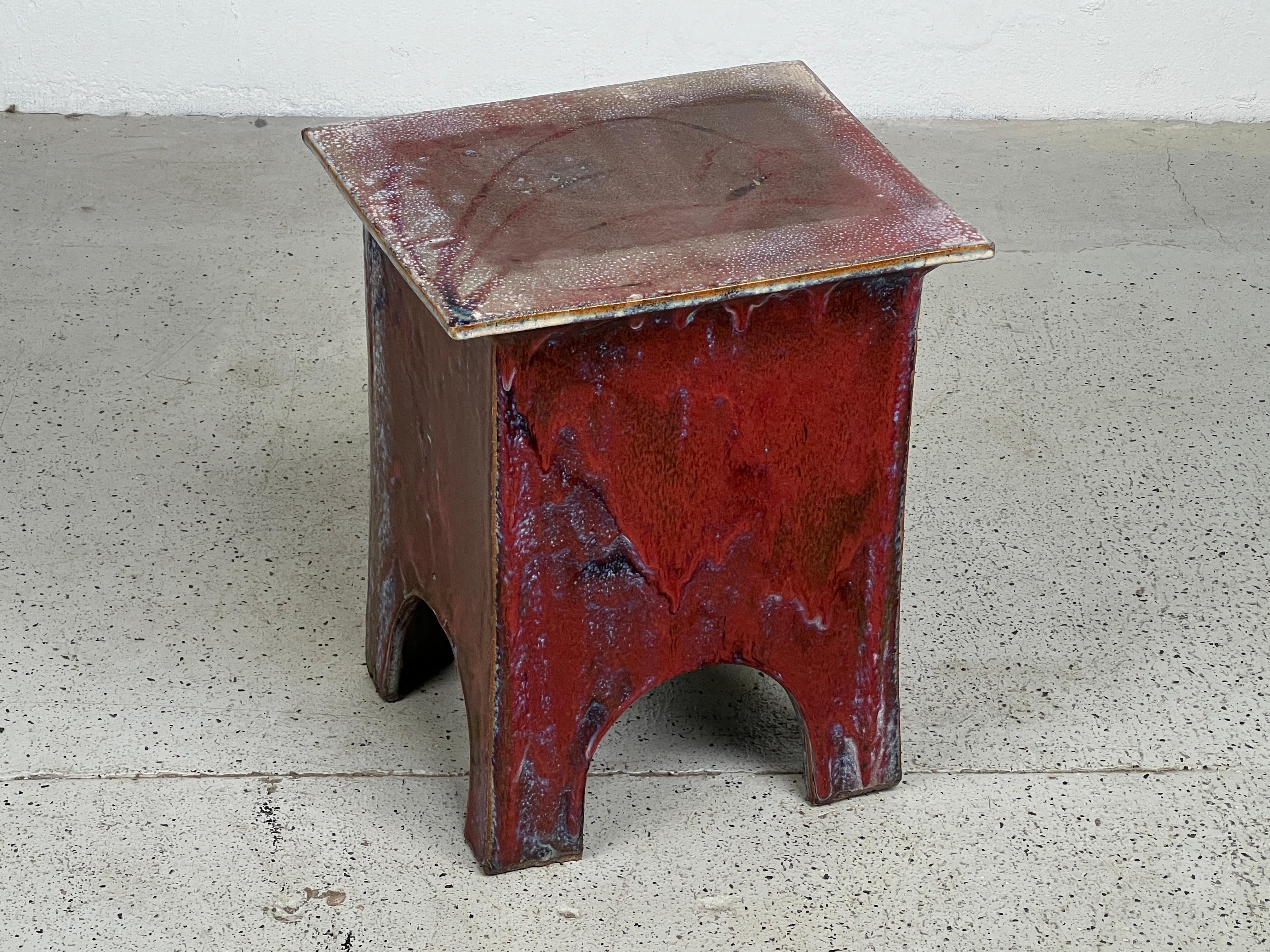 Late 20th Century Eric O'Leary Ceramic Stool / Table For Sale
