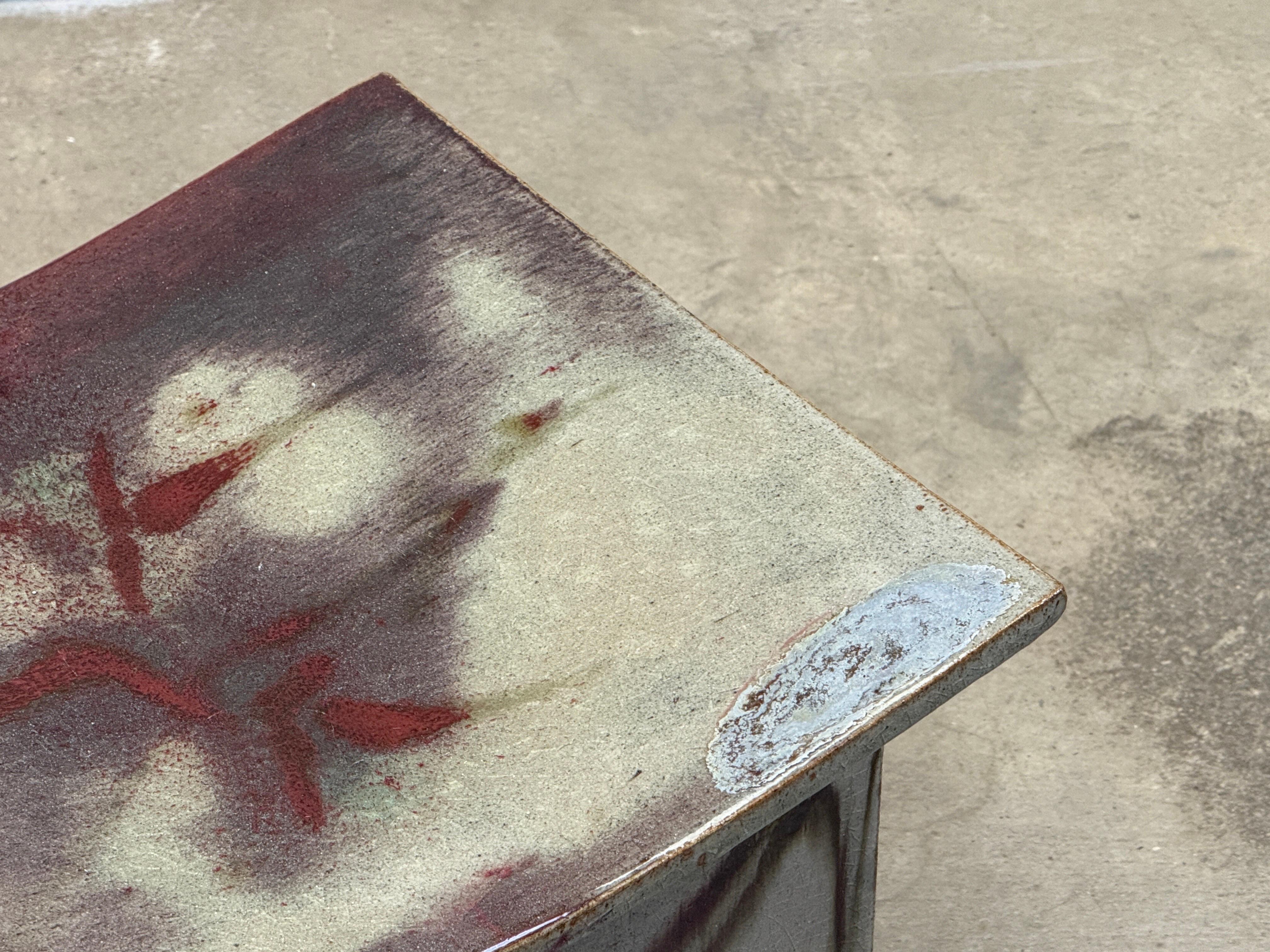 Late 20th Century Eric O'Leary Ceramic Stool / Table For Sale