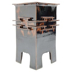 Vintage Eric O'Leary Japanese Ceramic Stool or Side Table