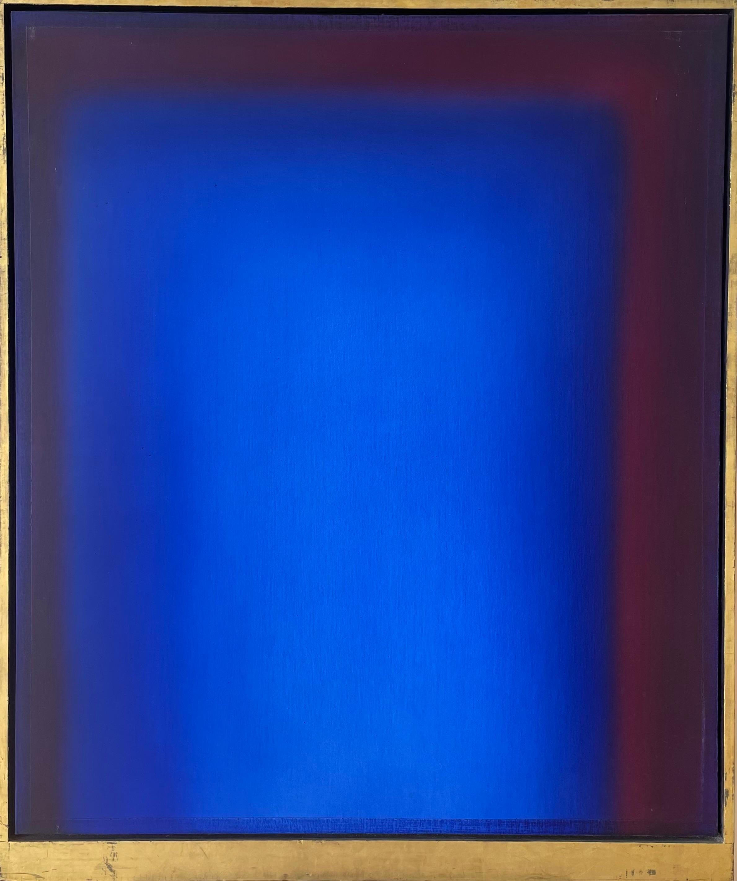 Sans titre - Bleu, marron et violet - Peinture magique - Abstrait Painting par Eric Orr