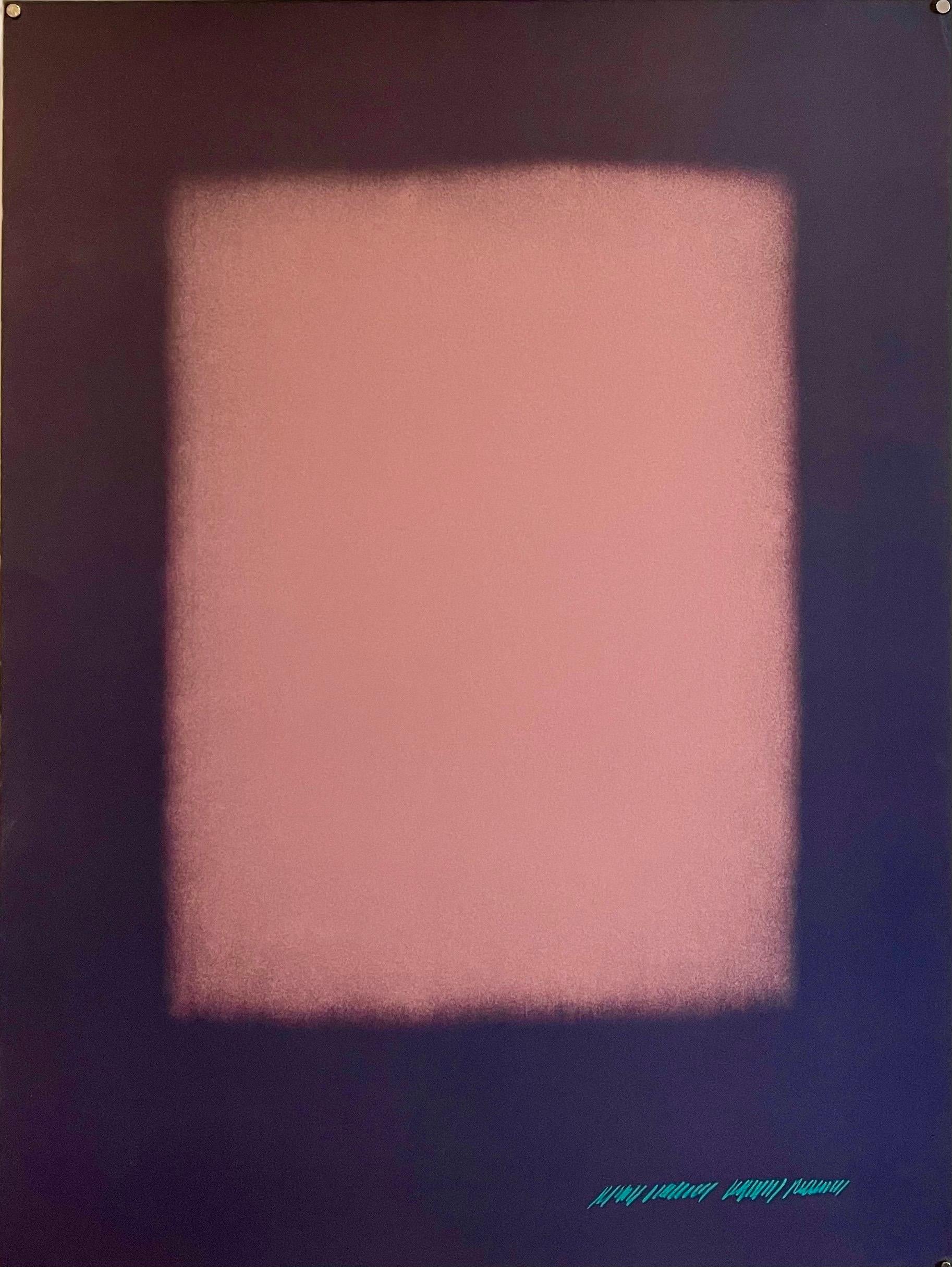Litografia astratta a campi di colore sfumati Eric Orr Poligrafia Barcelona LA Artista in vendita 3