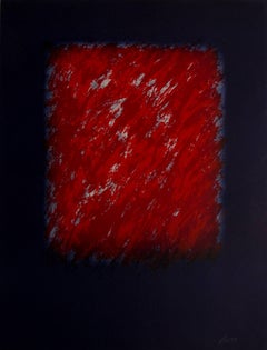 Série Bacelona rouge abstrait noir et rouge