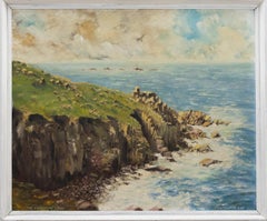 Eric R. Mansfield - Olio del 1965 incorniciato, Il faro di Longships