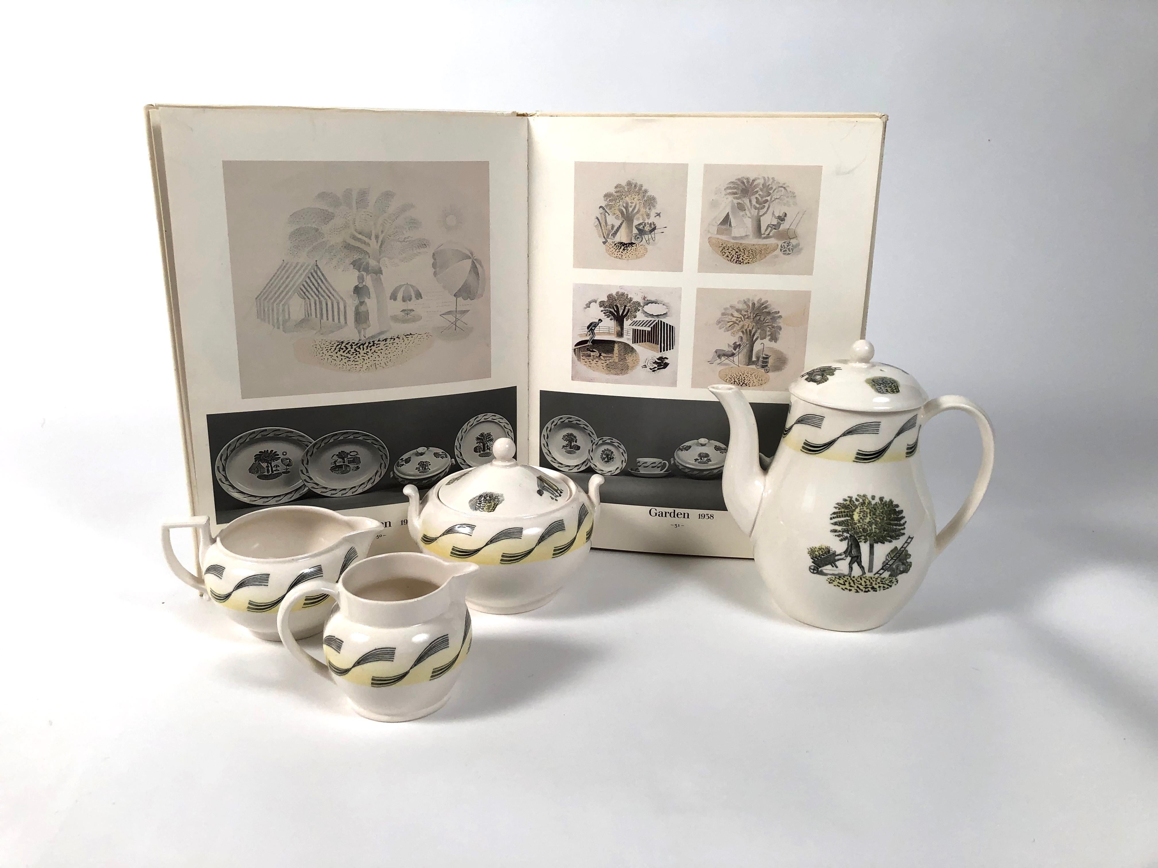 Glazed Eric Ravilious Garden Series Coffee Service for Wedgwood