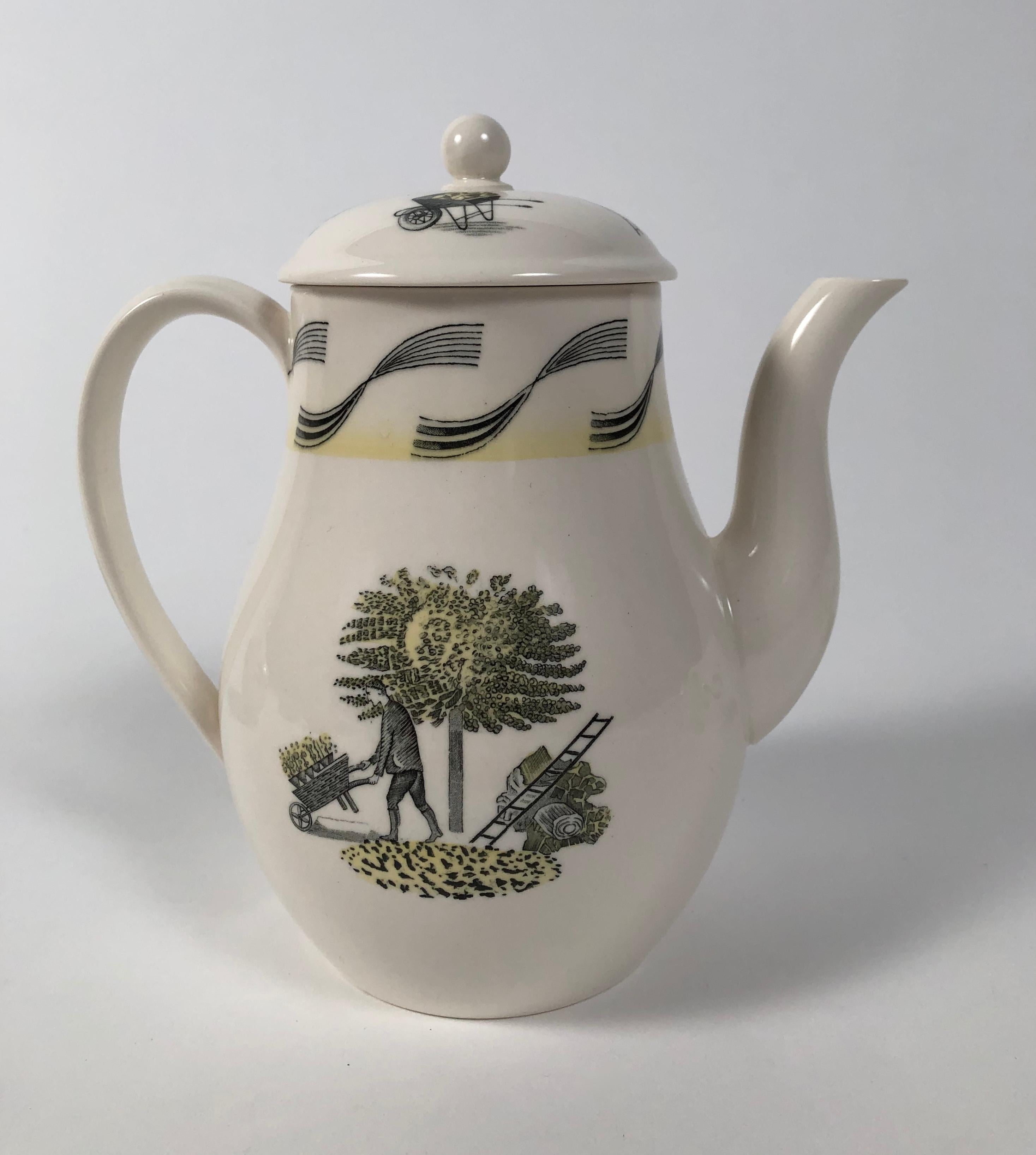 Eric Ravilious Garden Series Coffee Service for Wedgwood In Good Condition In Essex, MA