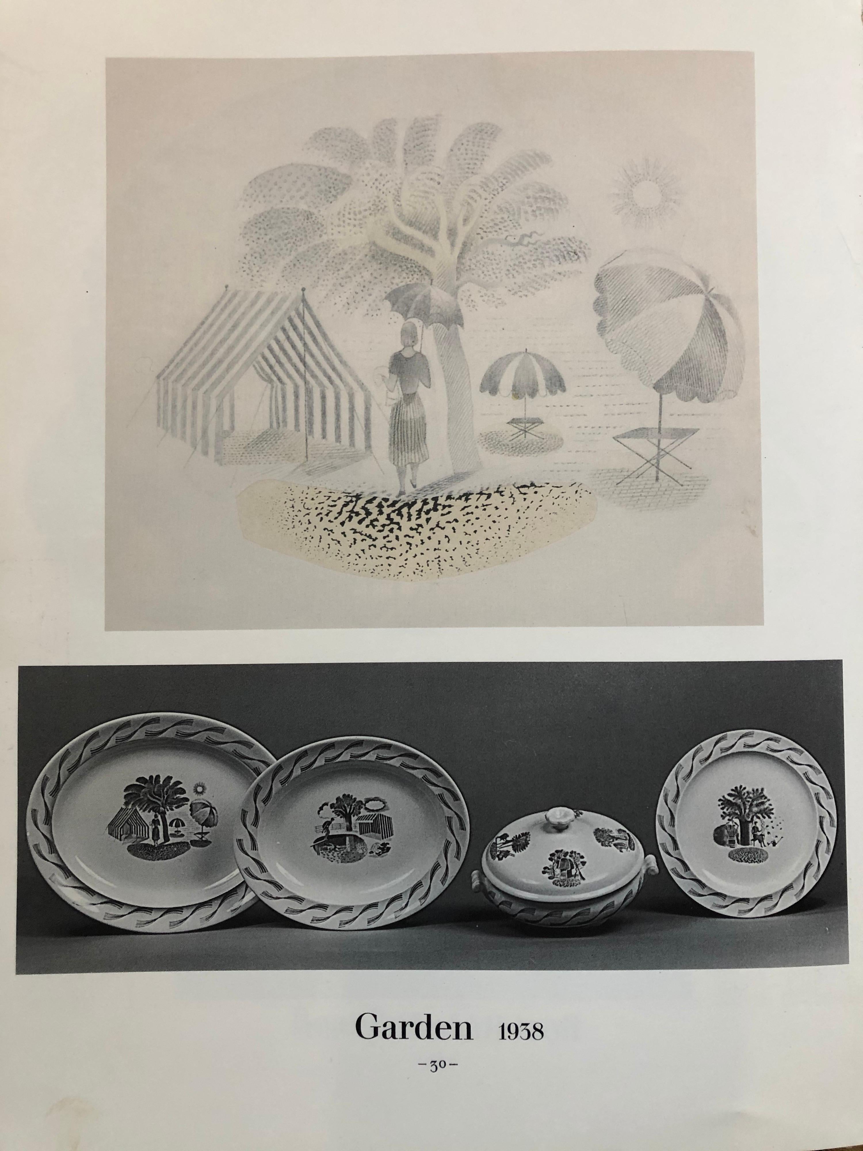 Eric Ravilious Garden Series Wedgwood Platter, circa 1939 1