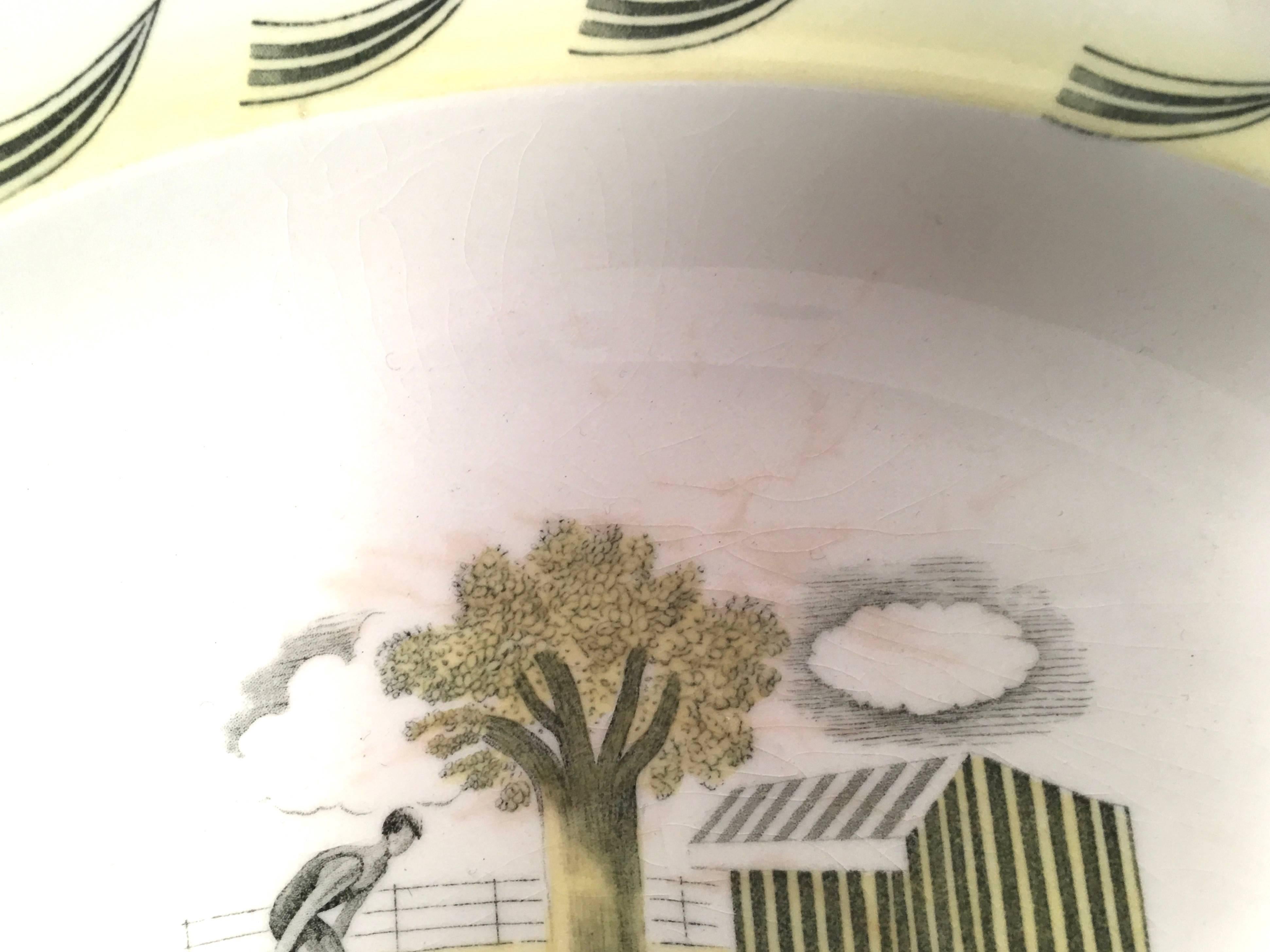 English Eric Ravilious Wedgwood Garden Series Platter with Swimmers