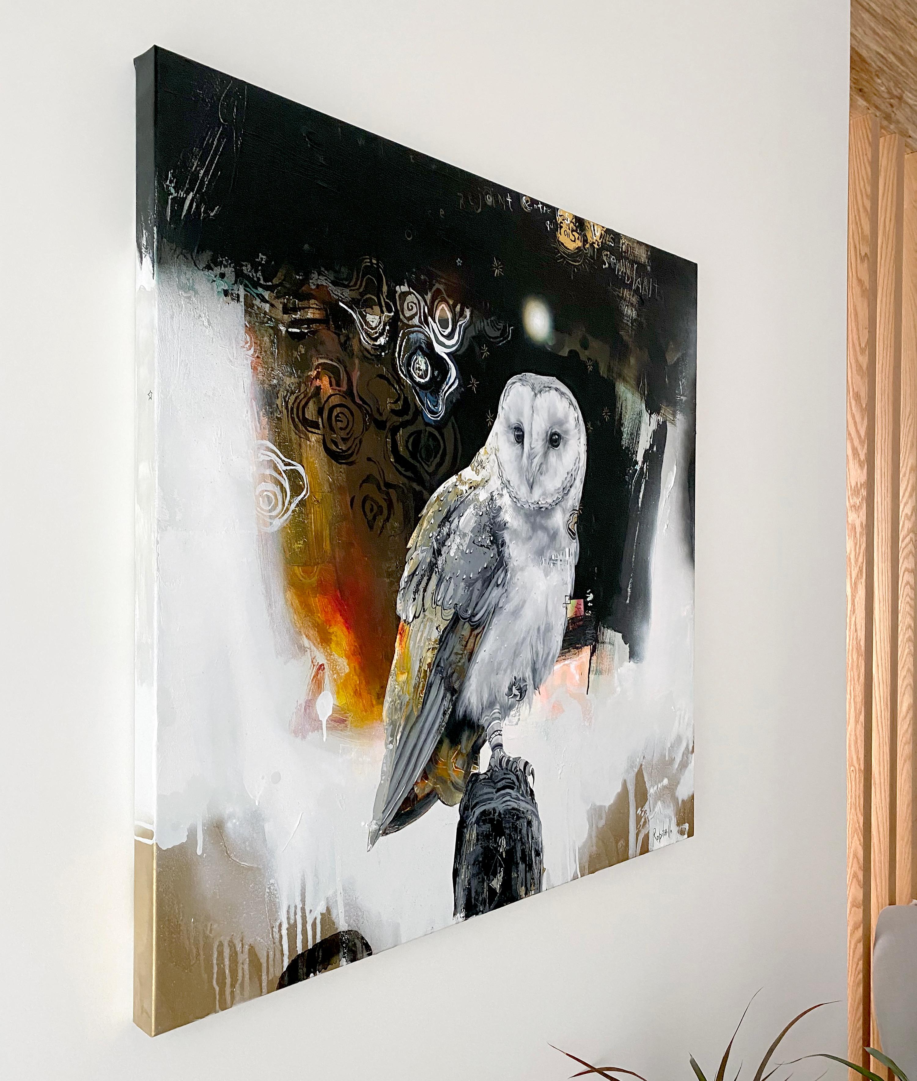 abstract owl paintings