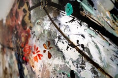 Passage Abstrait, Pintura al óleo Caballo de colores cálidos, realismo abstracto y textura