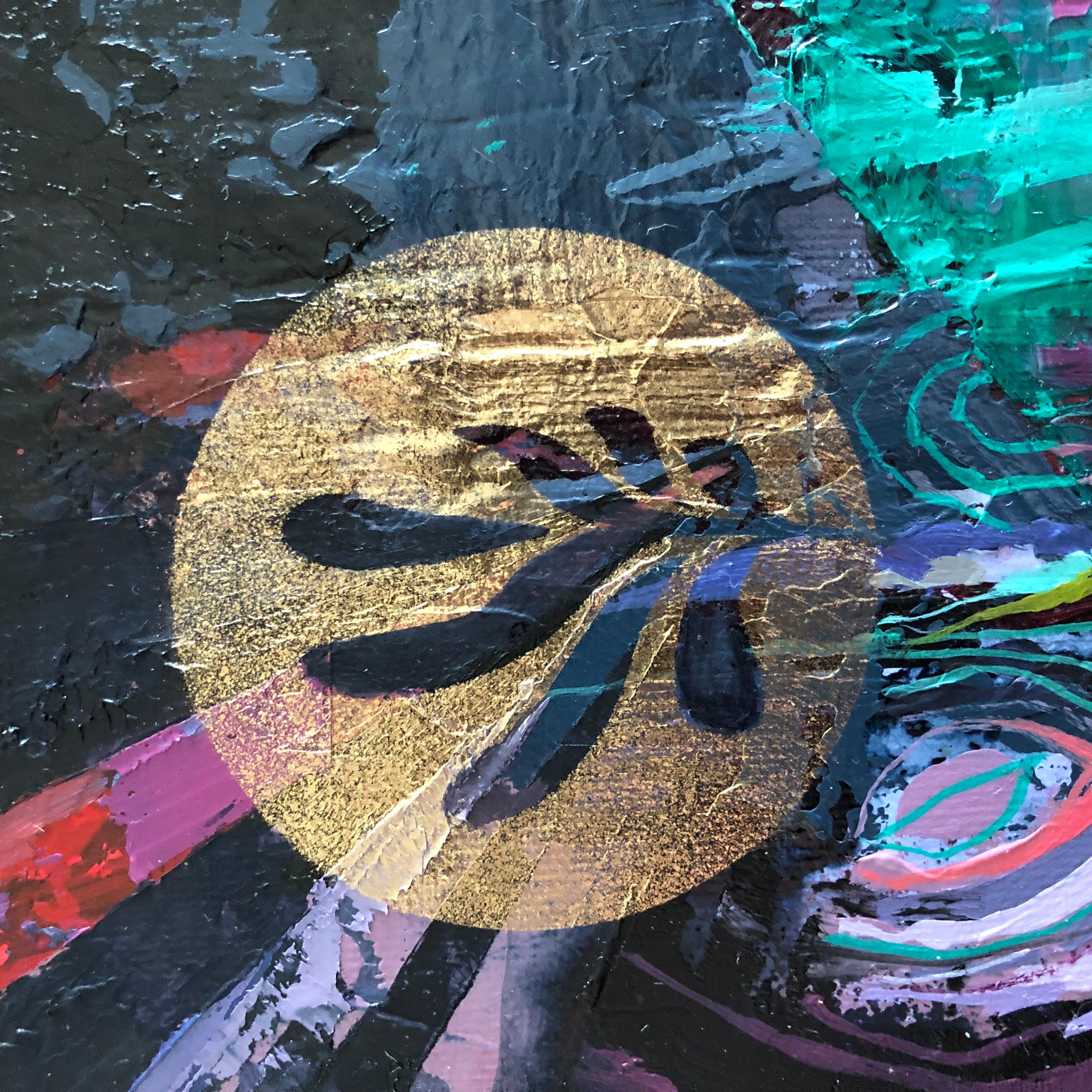 Quintessenz, Abstrakter Realismus Pferdemalerei, rosa Palette, Design Textur (Zeitgenössisch), Painting, von Eric Robitaille