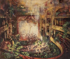 The secret world, magical theatre with birds and plants