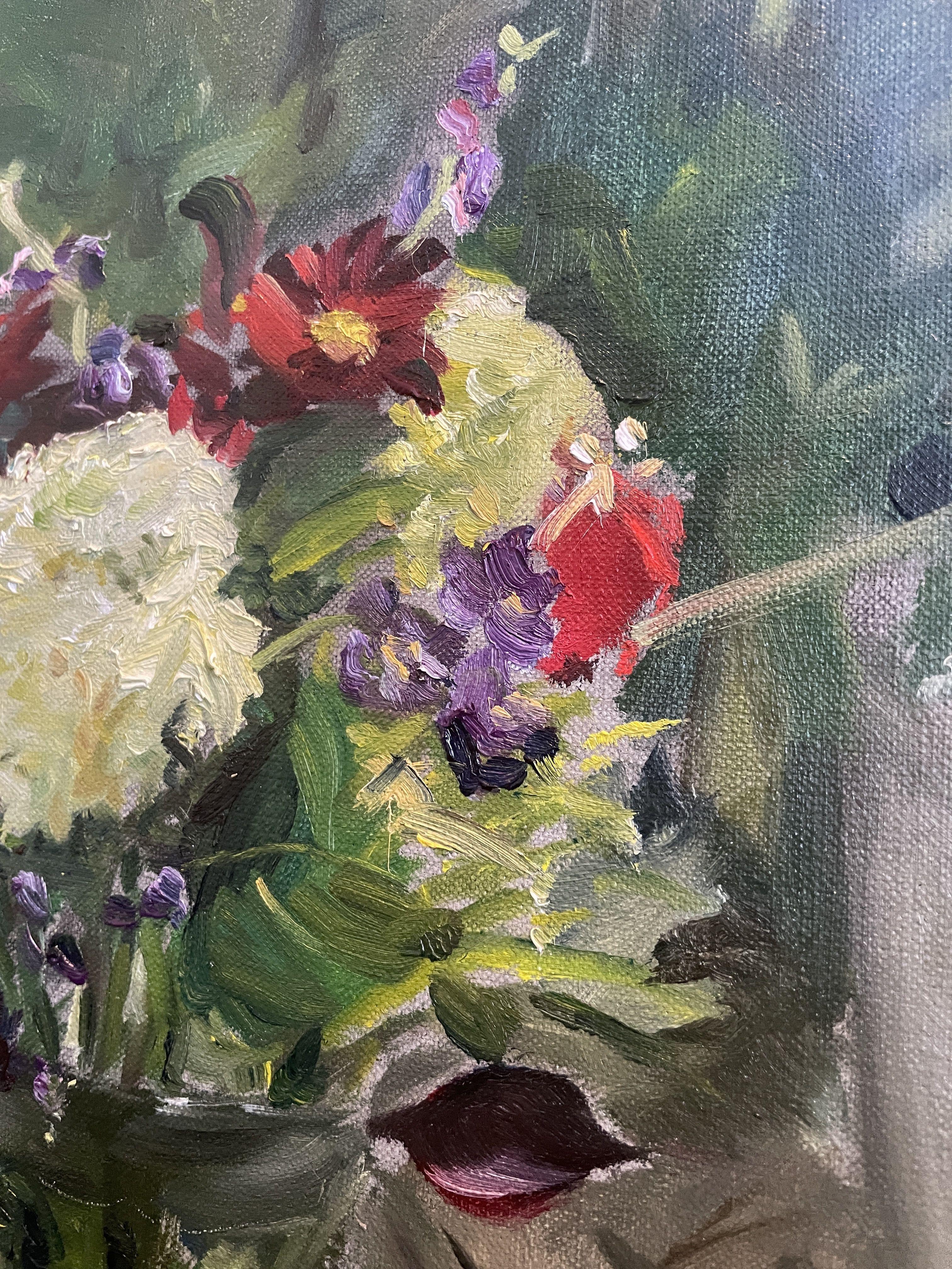 sortierte Blumen, Gemälde, Öl auf Leinwand (Impressionismus), Painting, von  Eric Santoli