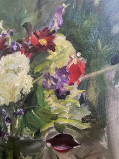 Assorted Flowers, Painting, Oil on Canvas