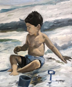 Surf Play, Painting, Oil on Canvas