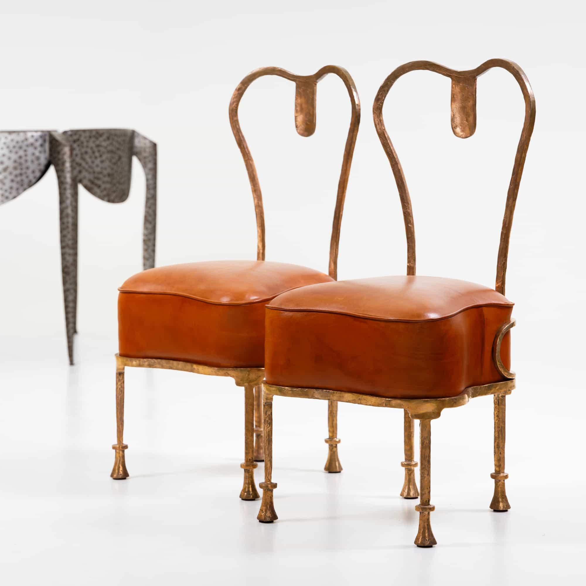 Bronze Eric Schmitt (*1955), Osselet Chairs, 1996 For Sale
