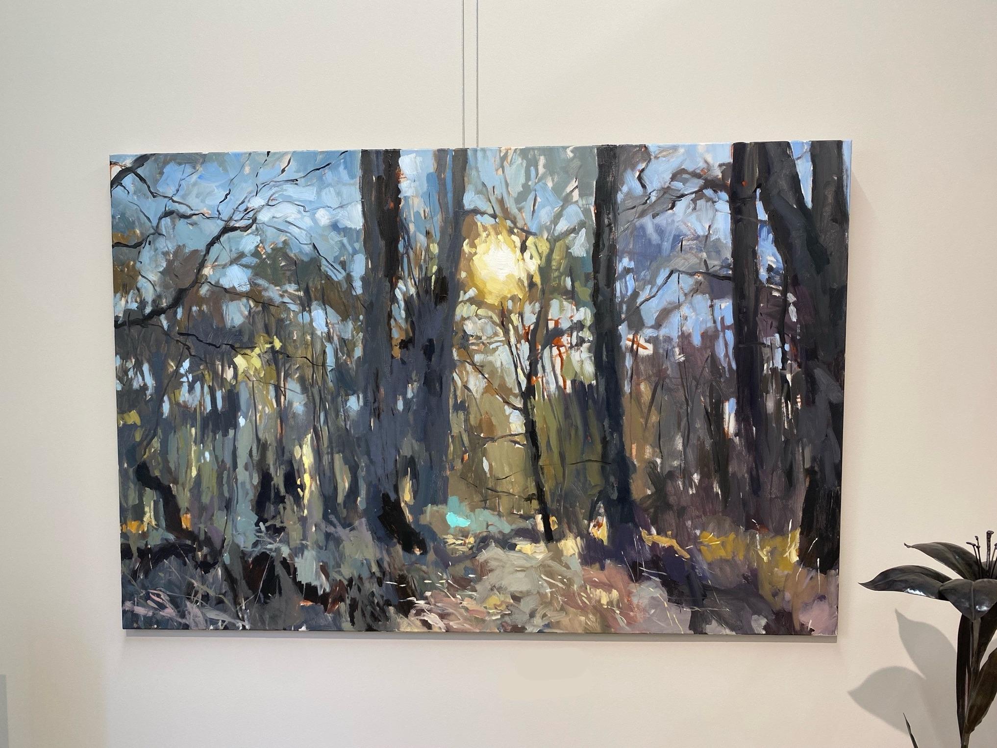 Biotoop 0.1 - Zeitgenössische niederländische Waldlandschaftsmalerei des 21. – Painting von Eric Schutte