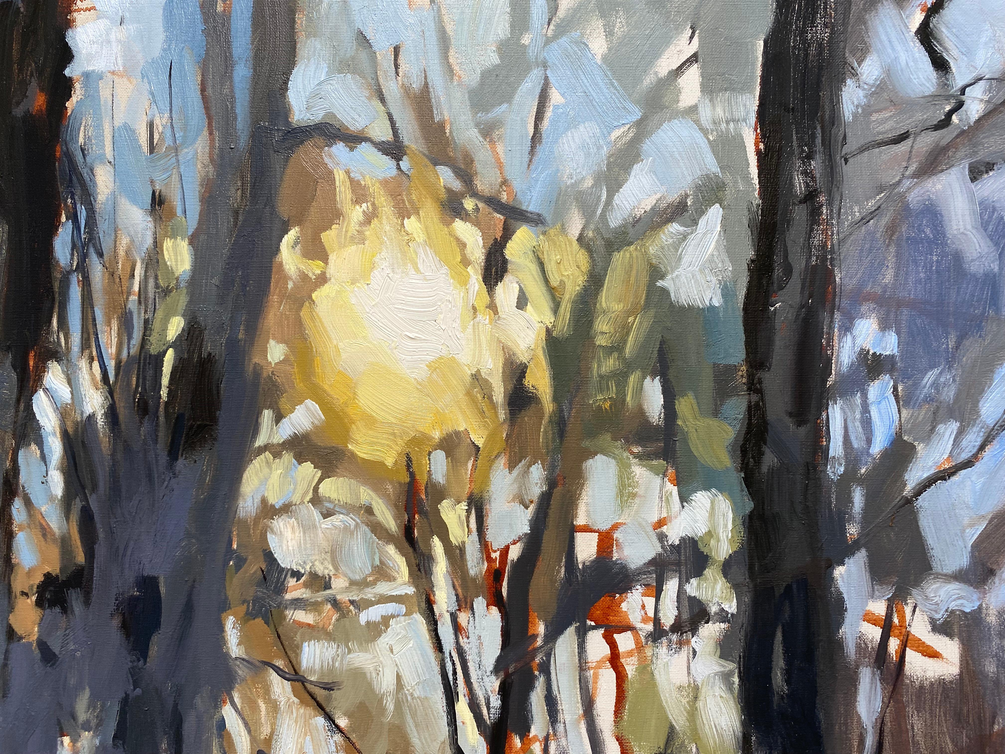 Eric Schutte
Biotoop 0.1
100 x 150 cm Acryl auf Leinwand

Diese leuchtende holländische Heidelandschaft bei Sonnenuntergang ist ein Originalwerk des zeitgenössischen holländischen Künstlers Eric Schutte, gemalt en plein air direkt in der