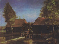 Collse Watermolen  (Watermill) - Pintura paisajística contemporánea del siglo XXI