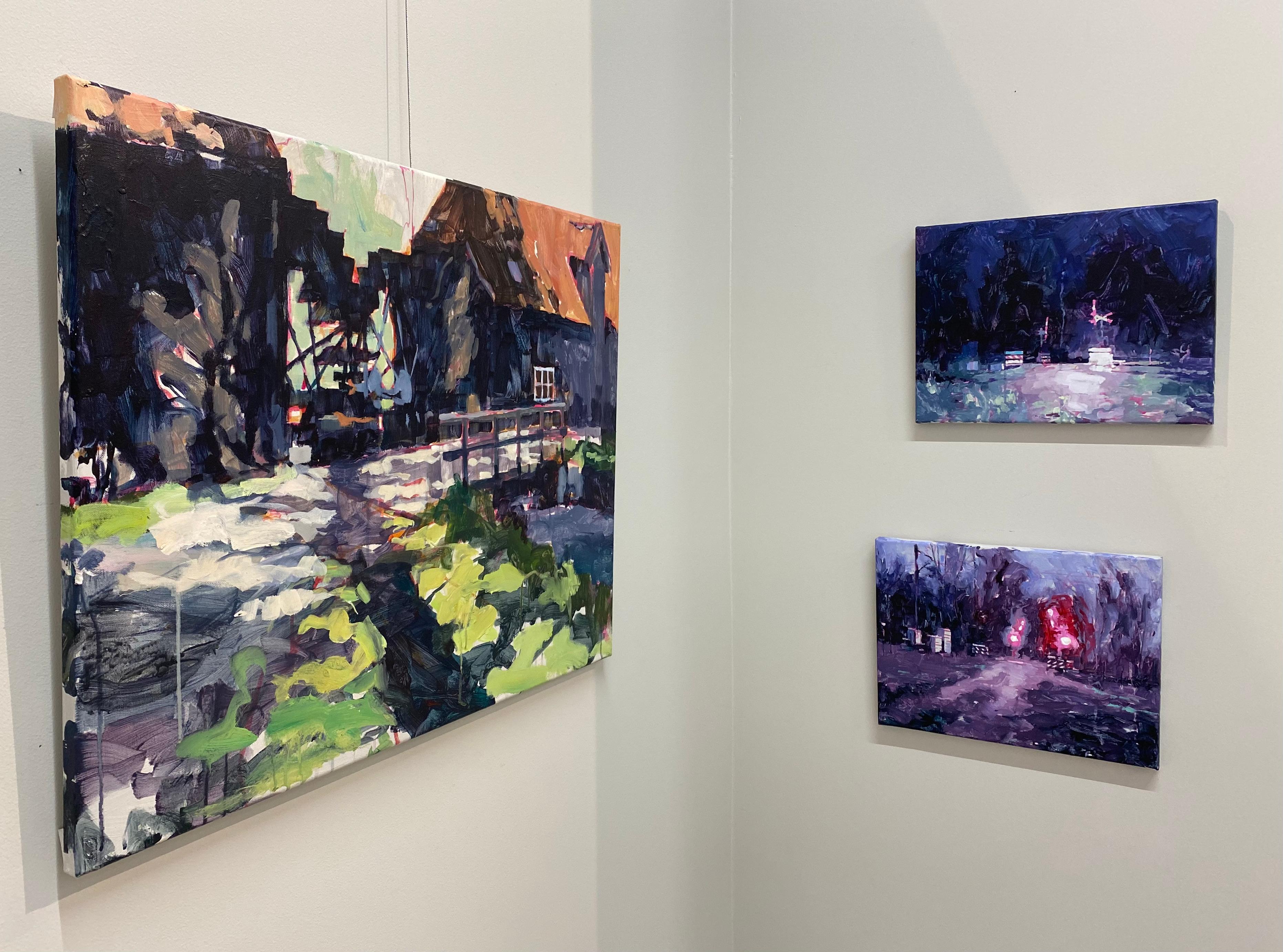 Questo ritratto del famoso mulino olandese è stato realizzato dall'artista olandese Eric Schutte. Il pittore lo dipinse, in piedi nel paesaggio, en plein air con il mulino ad acqua  (anch'esso dipinto da Vincent van Gogh, vedi foto) di fronte a lui.