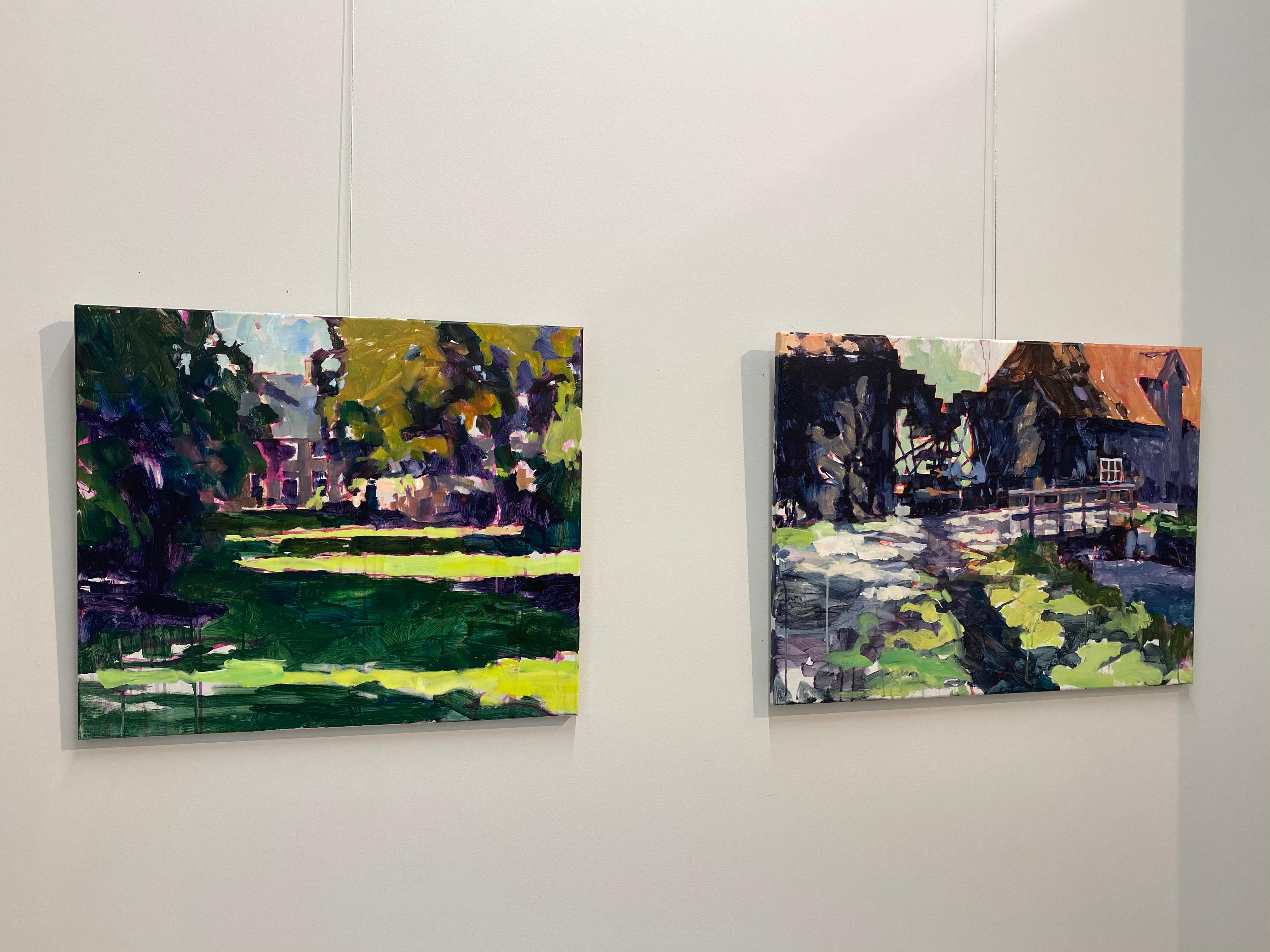 Collse Watermolen  (Watermill) - Pittura di paesaggio contemporanea del XXI secolo in vendita 1