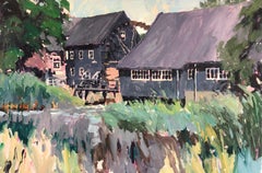 'Collse Watermolen' (Watermill) - 21st Century Contemporary Landscape Painting