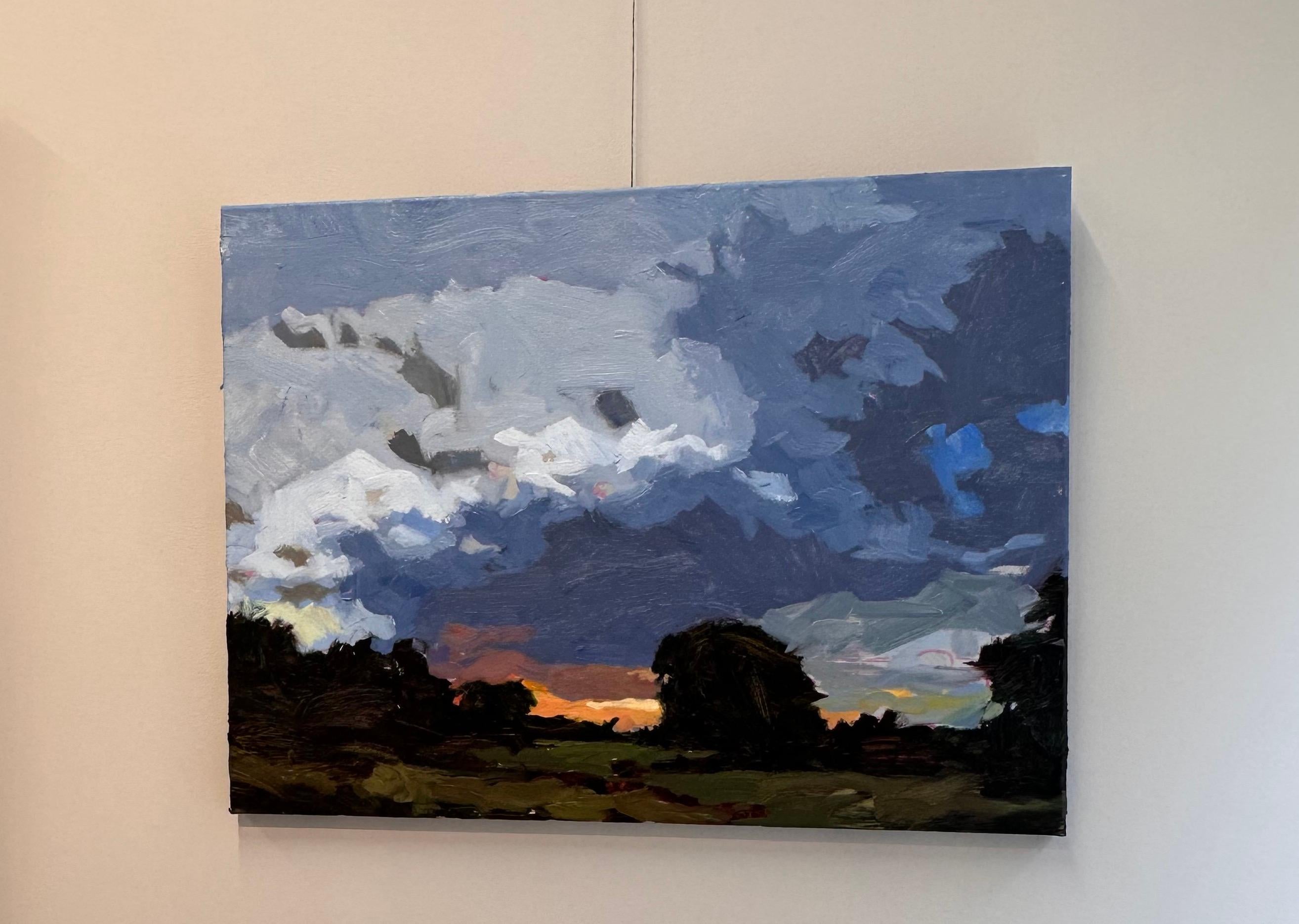 Abendrot - Zeitgenössisches holländisches Sonnenuntergang-Heide-Landschaftsgemälde des 21. im Angebot 3