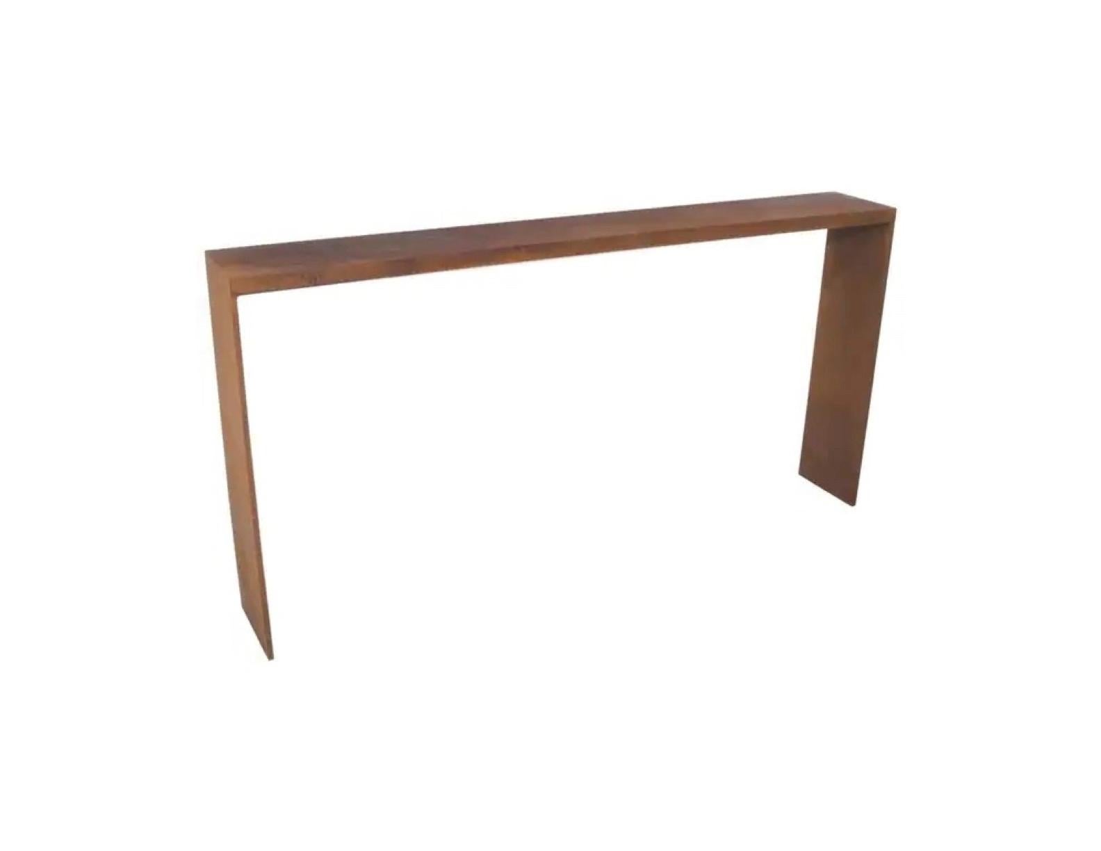 Modern Eric Slayton Corten Steel Console Table, Plate Series, 2010 For Sale