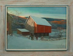 Red Winter Barn