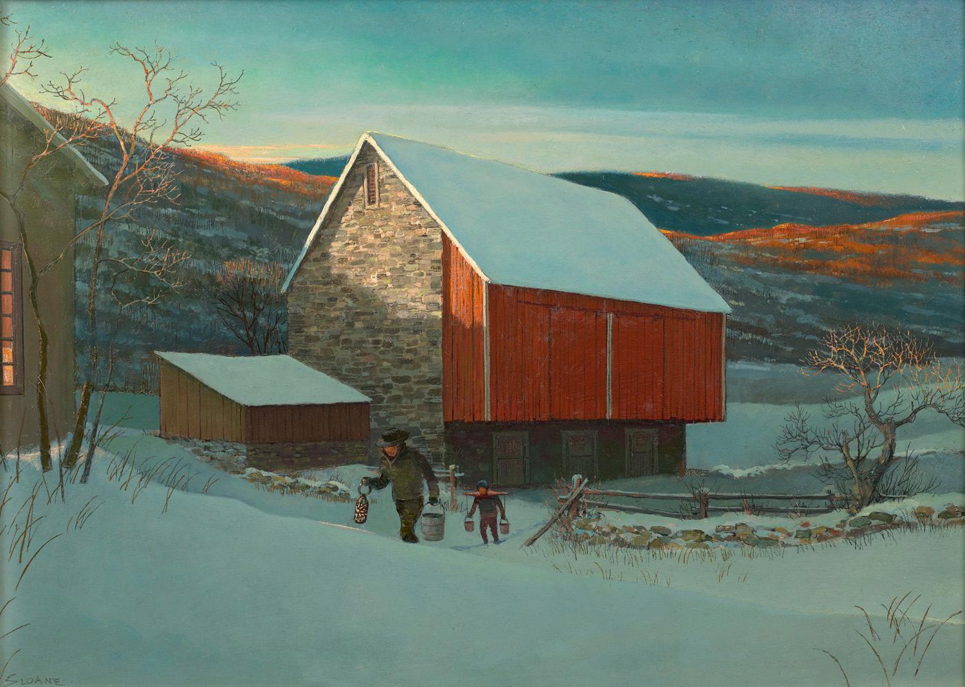 Red Winter Barn