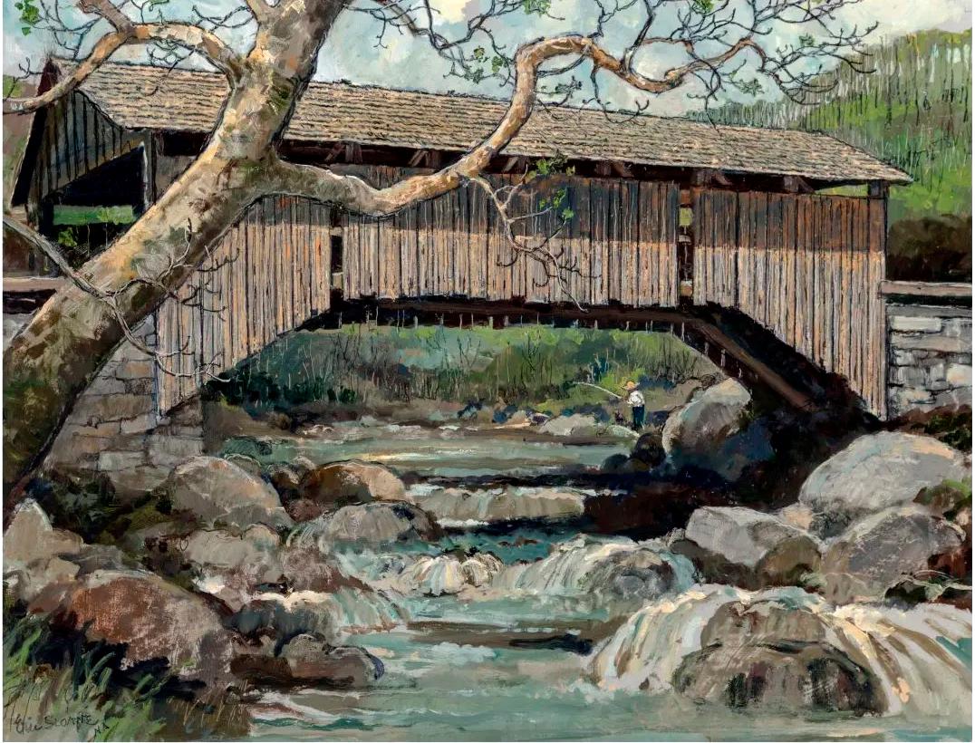 Spring - American Realist Painting by Eric Sloane