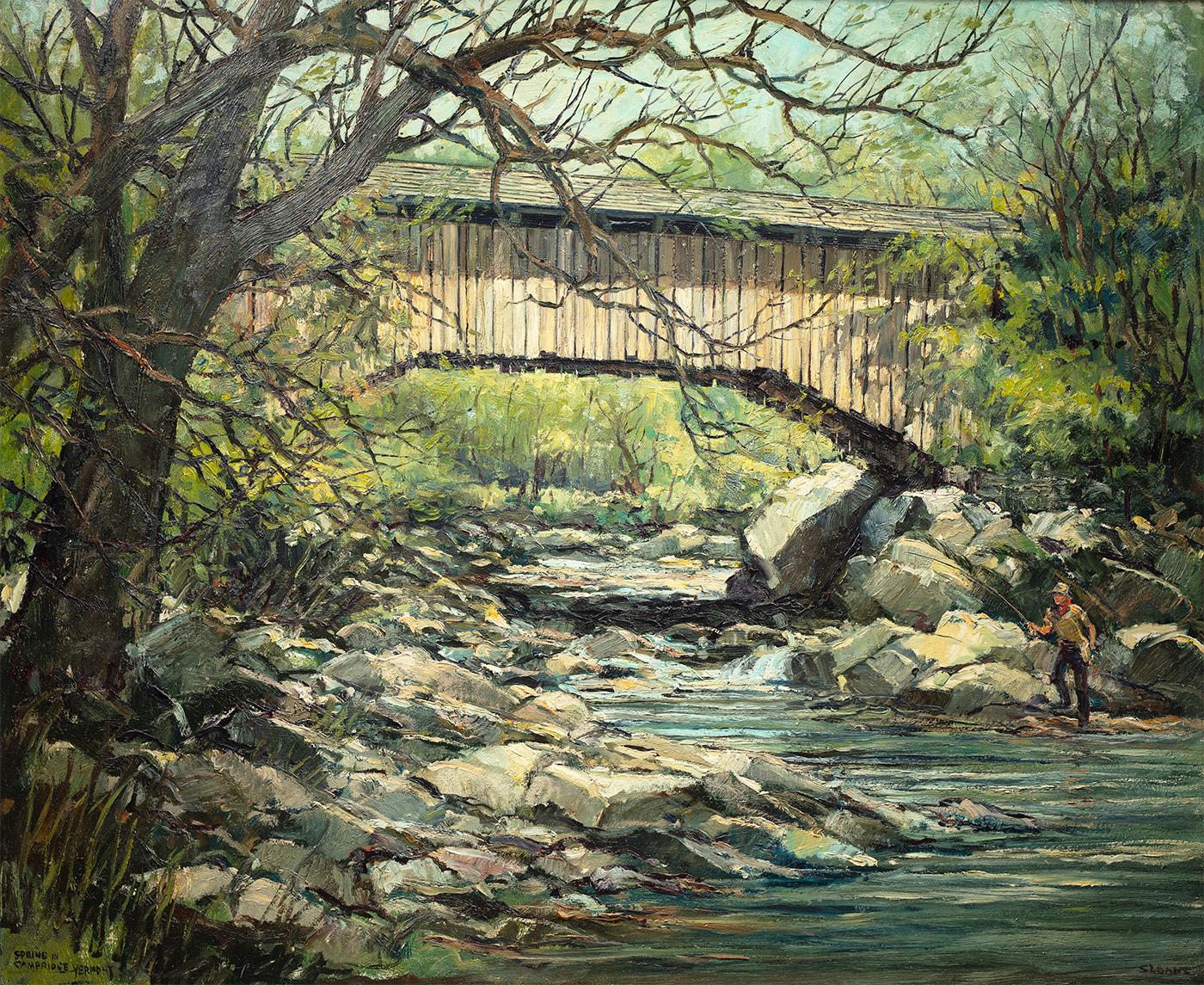 Eric Sloane Landscape Painting - Spring in Cambridge, Vermont